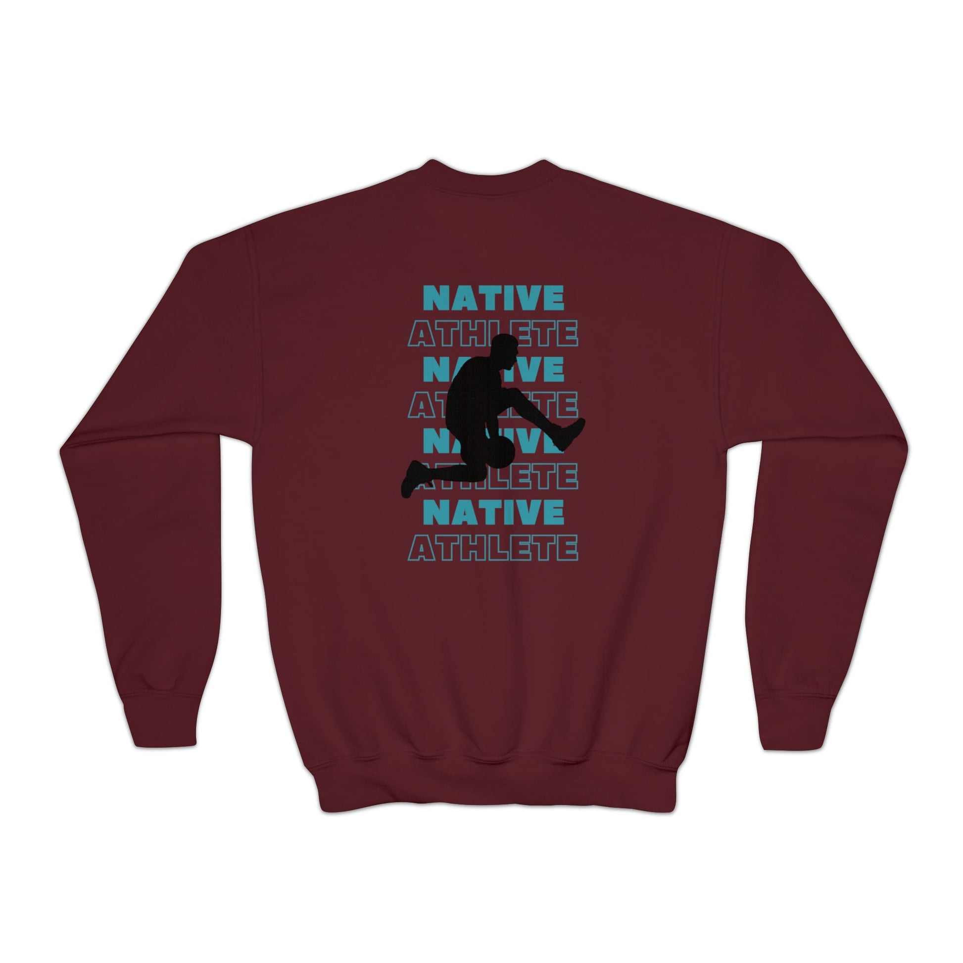 Youth Crewneck Sweatshirt Native Athlete - Nikikw Designs