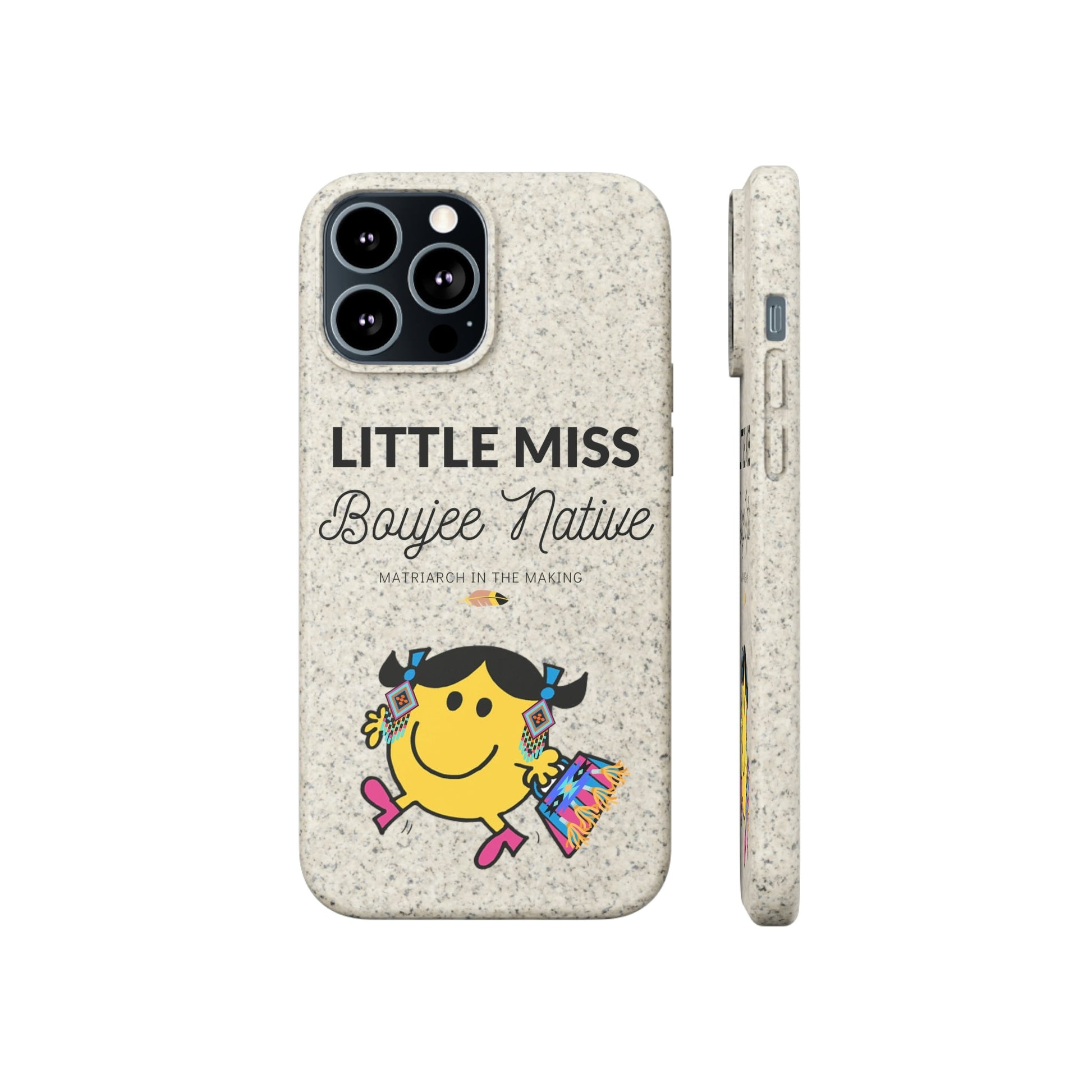 Biodegradable Bamboo Phone Cases lil Miss Boujee Native - Nikikw Designs
