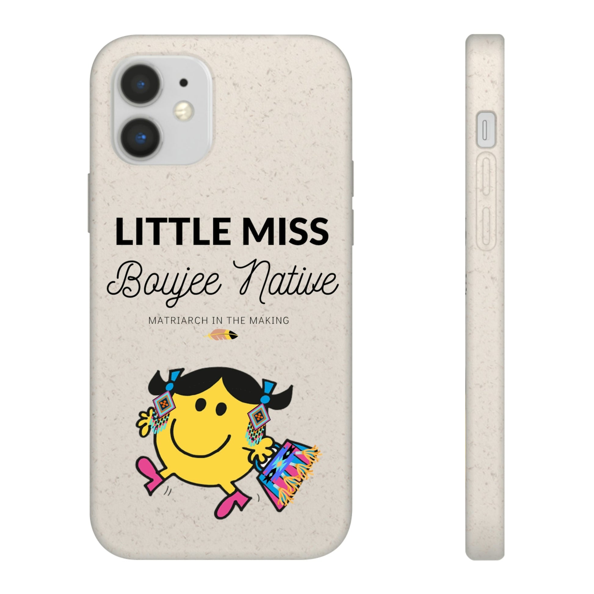 Biodegradable Bamboo Phone Cases lil Miss Boujee Native - Nikikw Designs