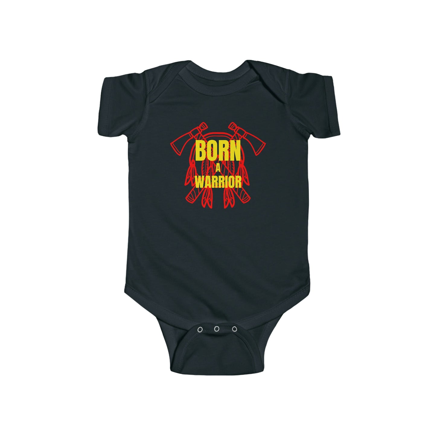 Born a Warrior Infant Fine Jersey Bodysuit - Nikikw Designs