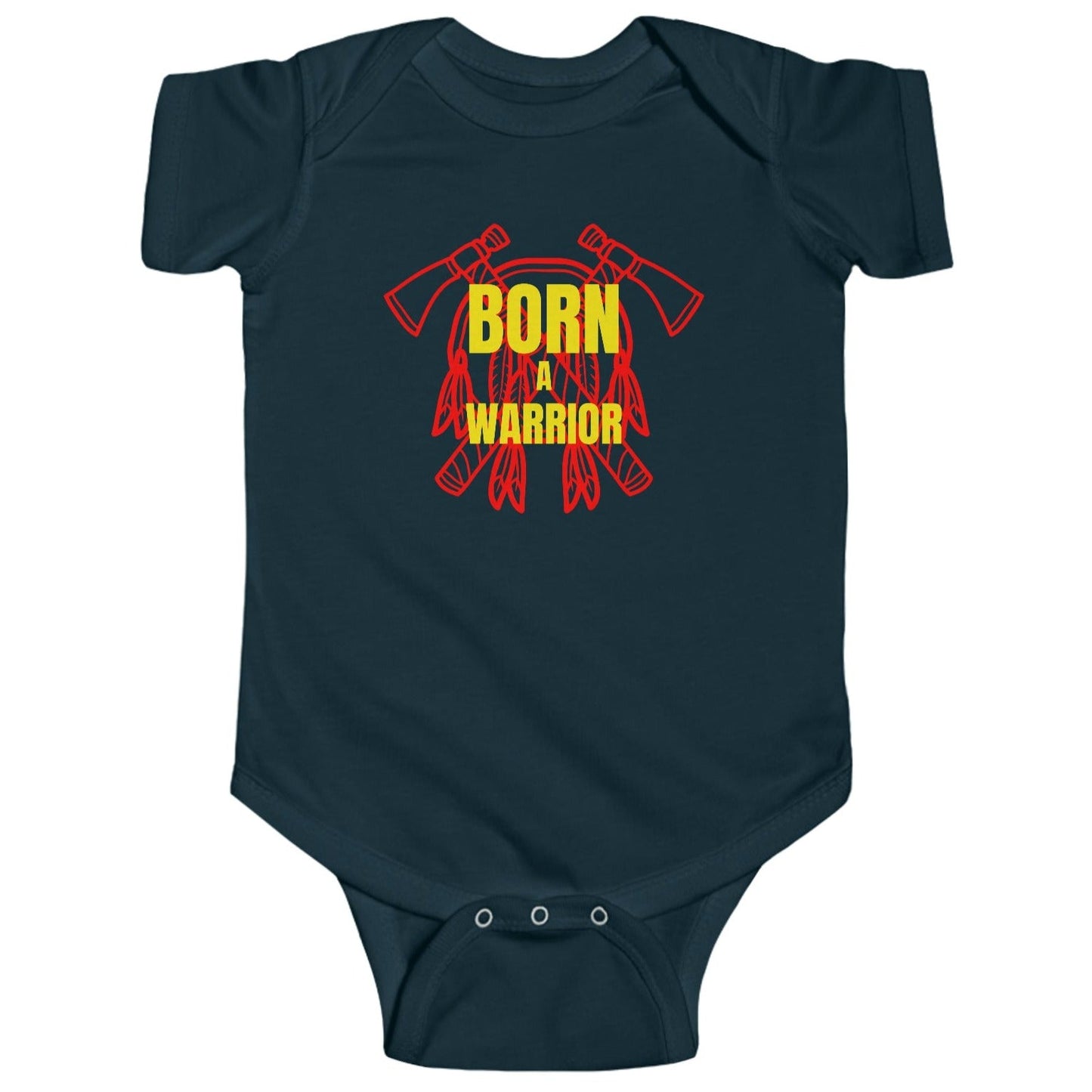 Born a Warrior Infant Fine Jersey Bodysuit - Nikikw Designs