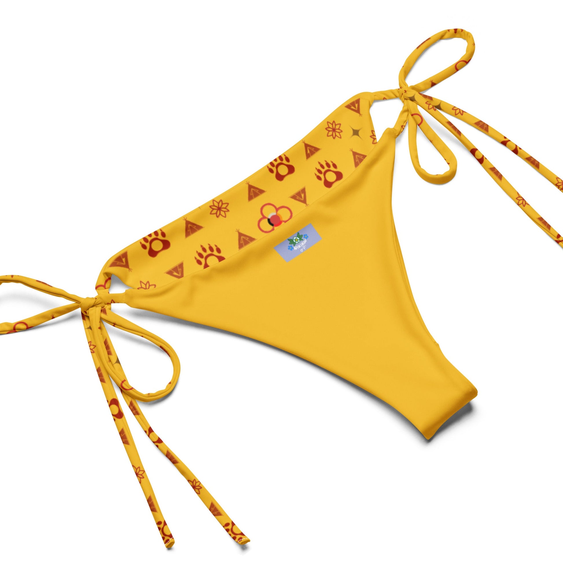 Boujee Native Bear print recycled string bikini - Nikikw Designs