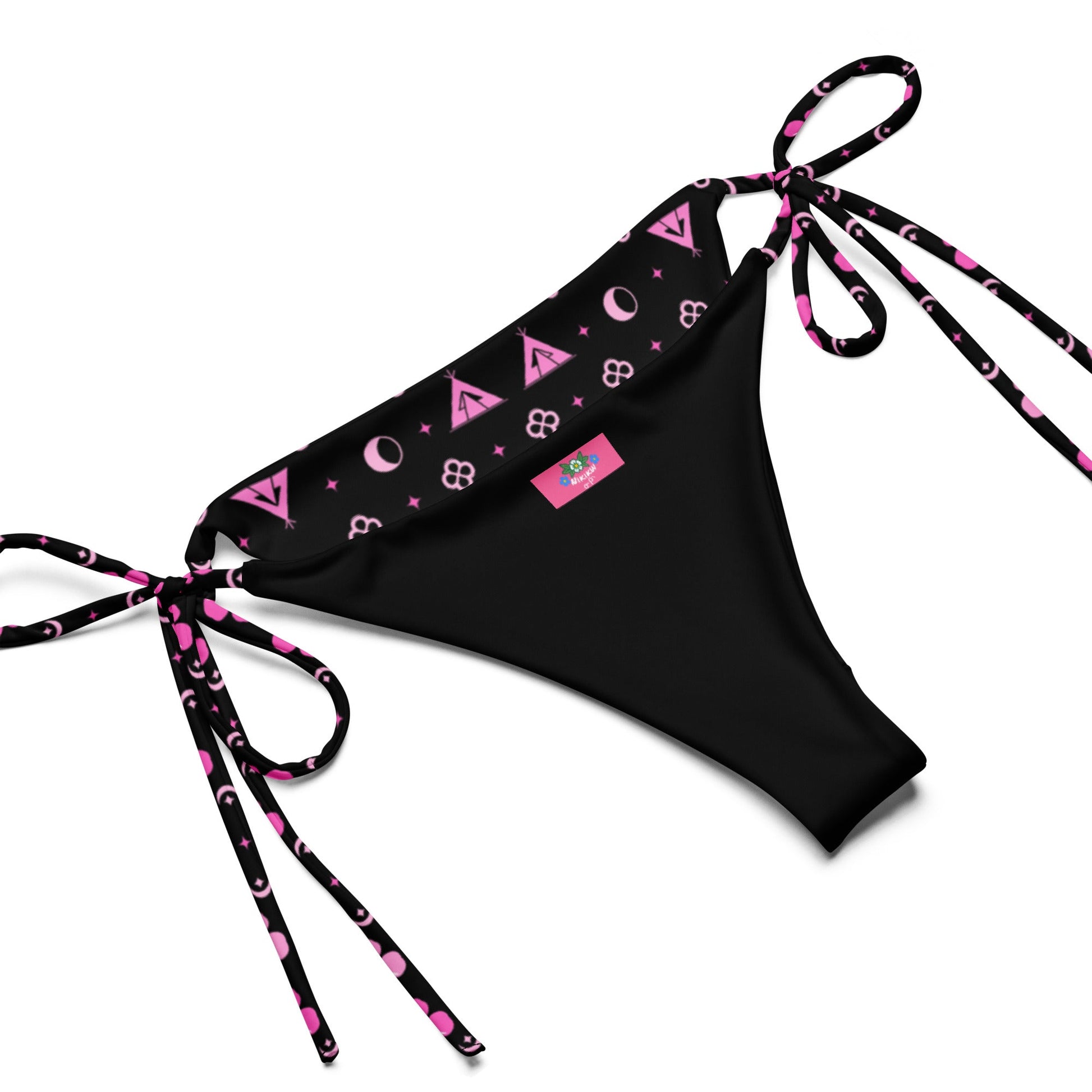 Boujee Native Cherry print recycled string bikini - Nikikw Designs