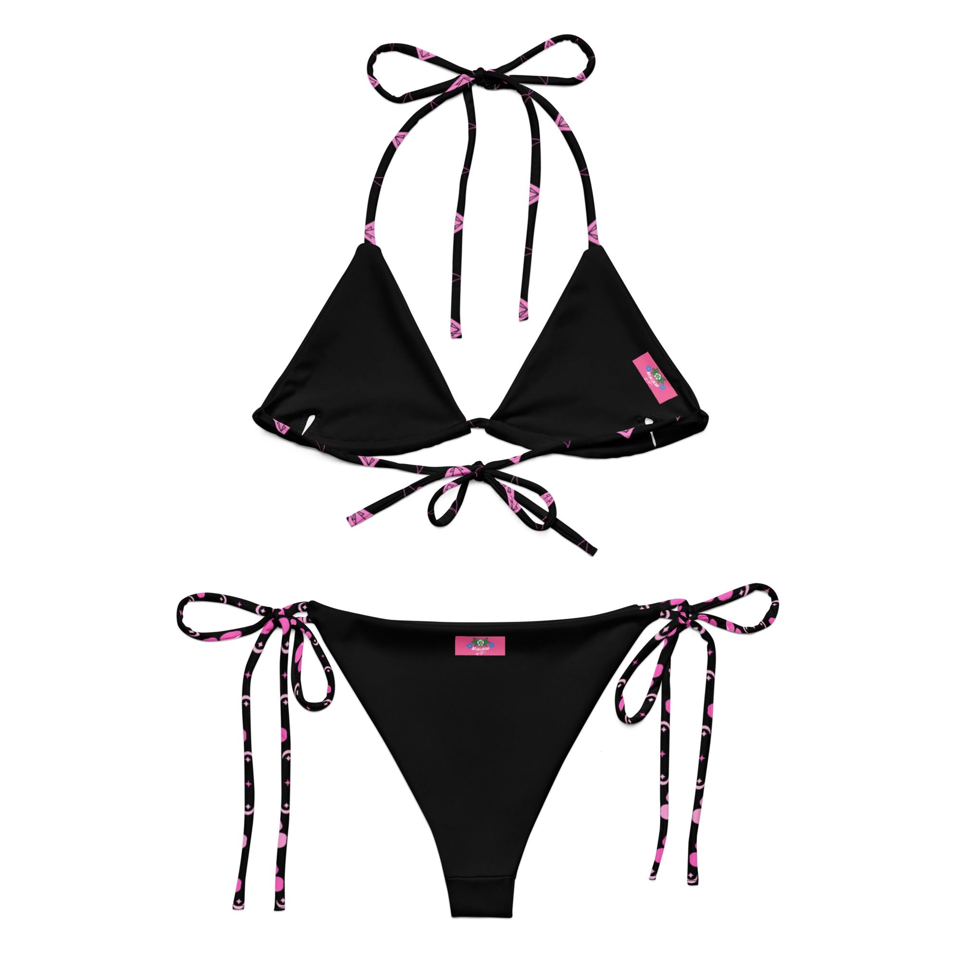 Boujee Native Cherry print recycled string bikini - Nikikw Designs