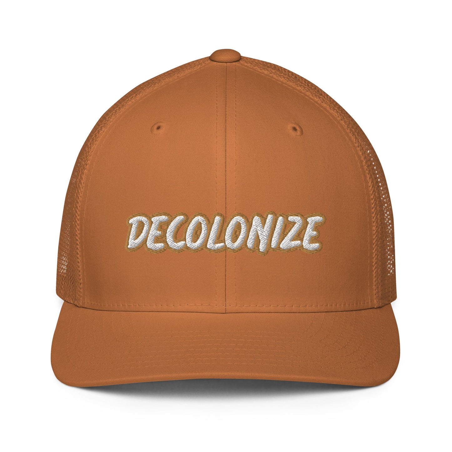 Decolonize Embroidered Closed-back Trucker Hat - Nikikw Designs