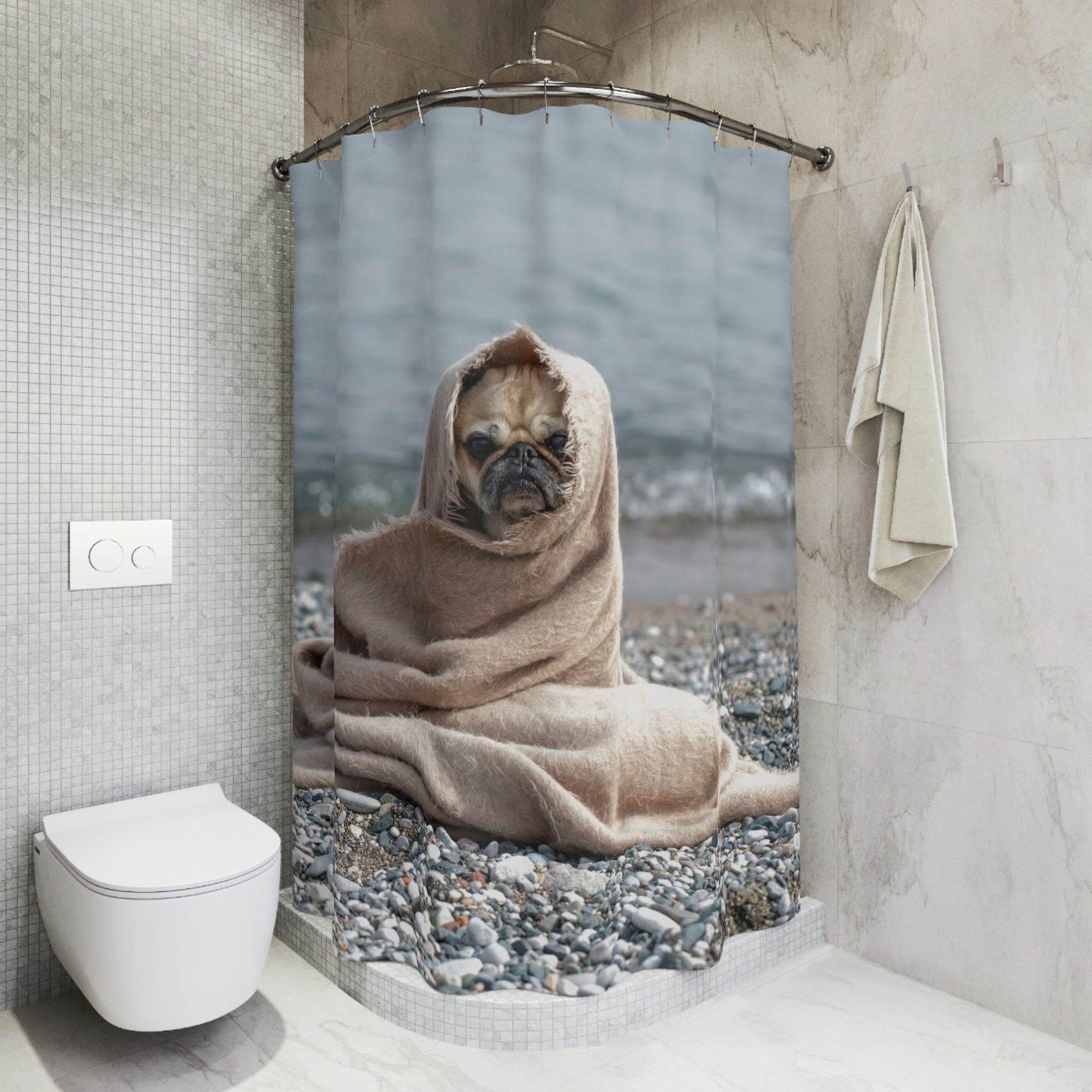Don’t Pug around Shower Curtain - Nikikw Designs