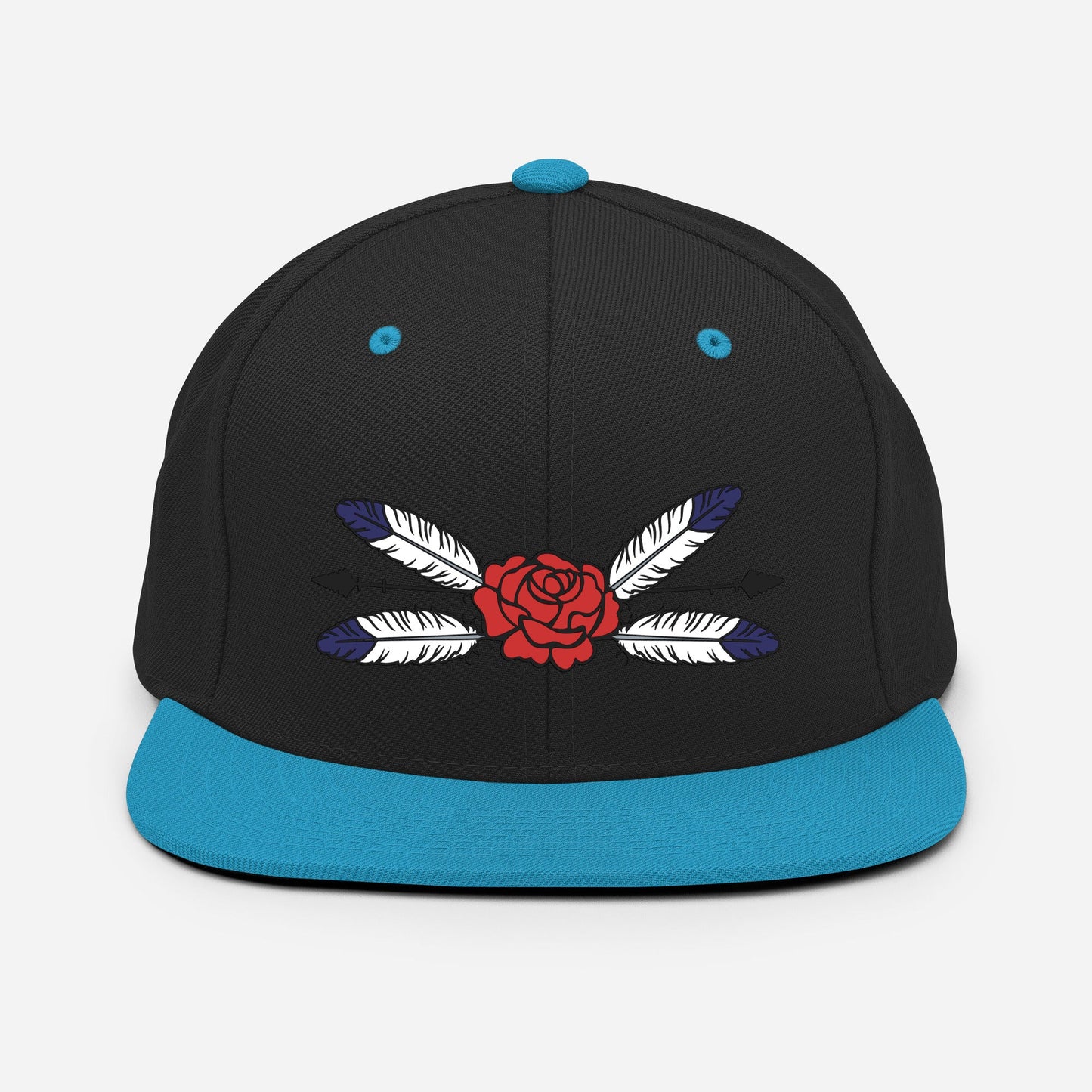 Feather Native Rose Snapback Hat - Nikikw Designs