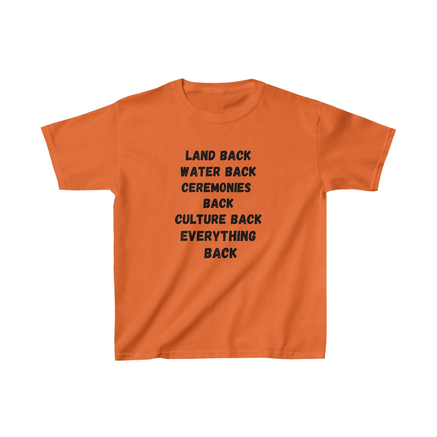 Land Back Culture Back Unisex Kids Heavy Cotton™ Tee - Nikikw Designs