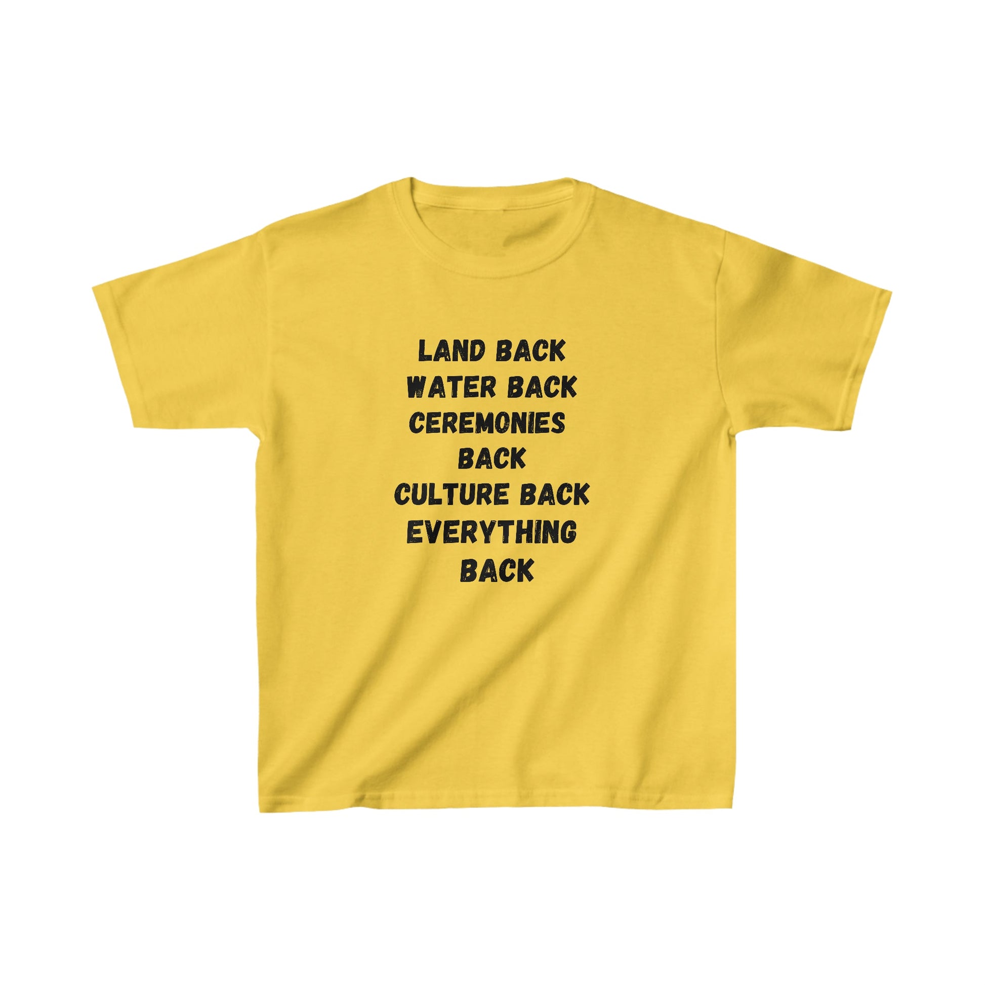 Land Back Culture Back Unisex Kids Heavy Cotton™ Tee - Nikikw Designs