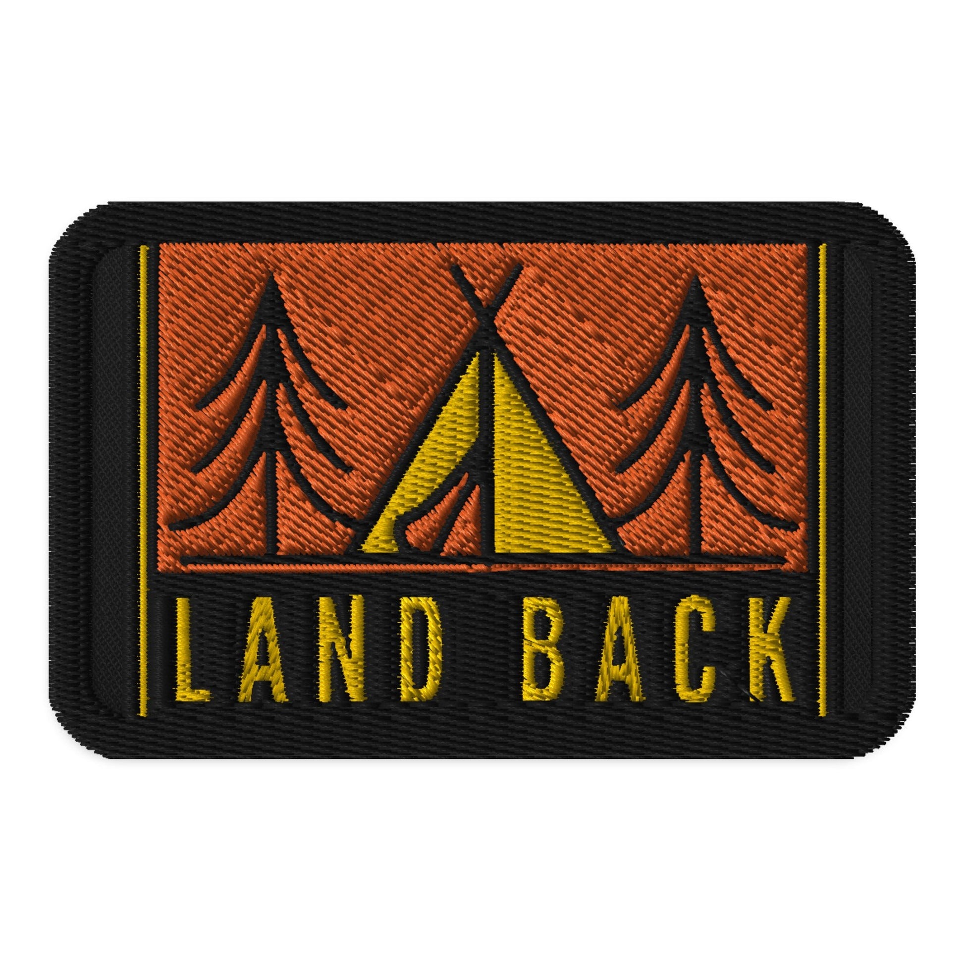 Land Back Embroidered patches - Nikikw Designs