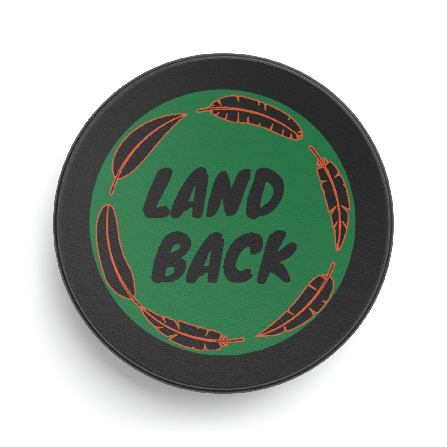 Land Back Hockey Puck - Nikikw Designs