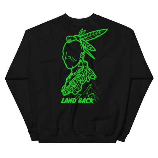 Land Back Unisex Native Crew neck Sweatshirt - Nikikw Designs