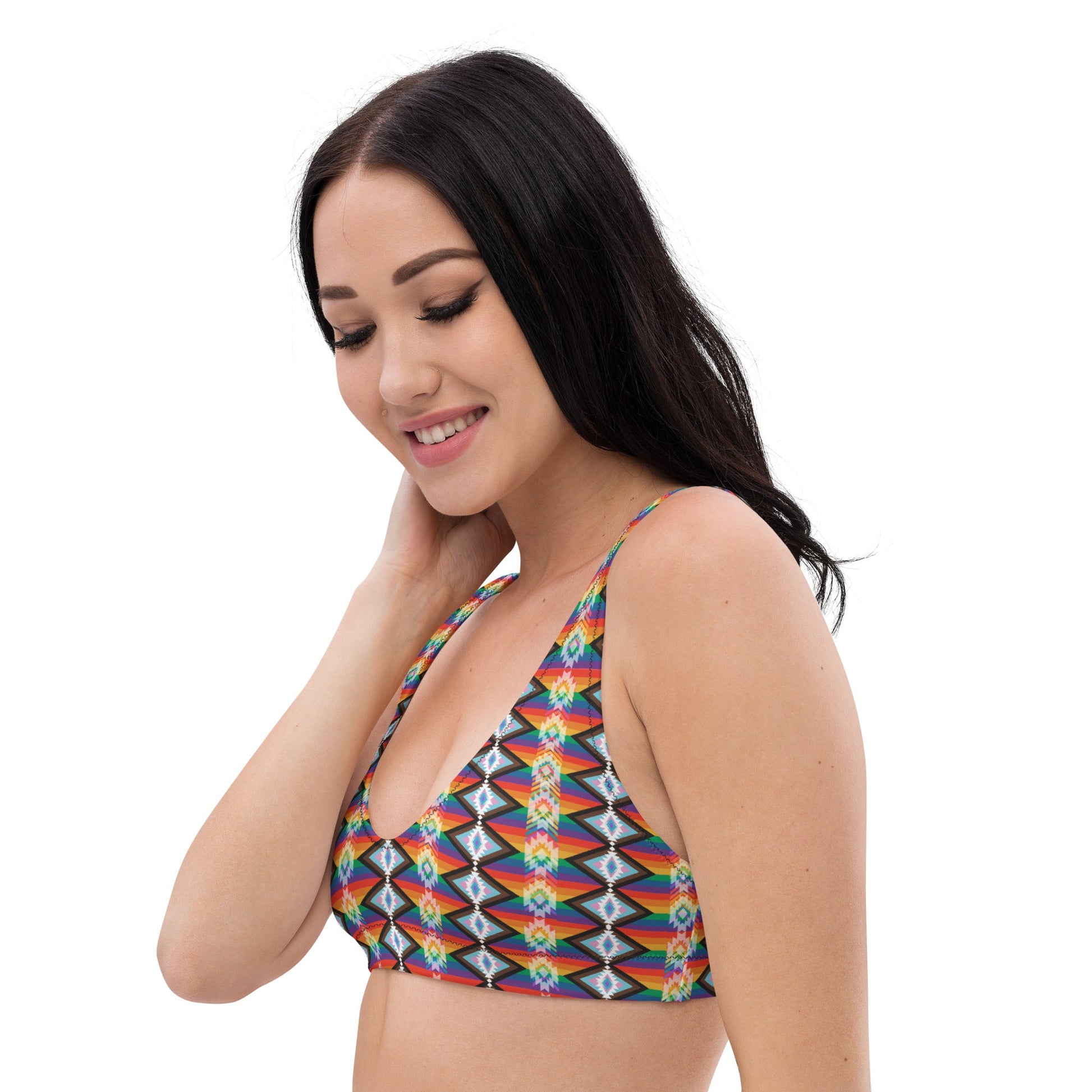 lgbtqia2s+ Recycled padded bikini top - Nikikw Designs