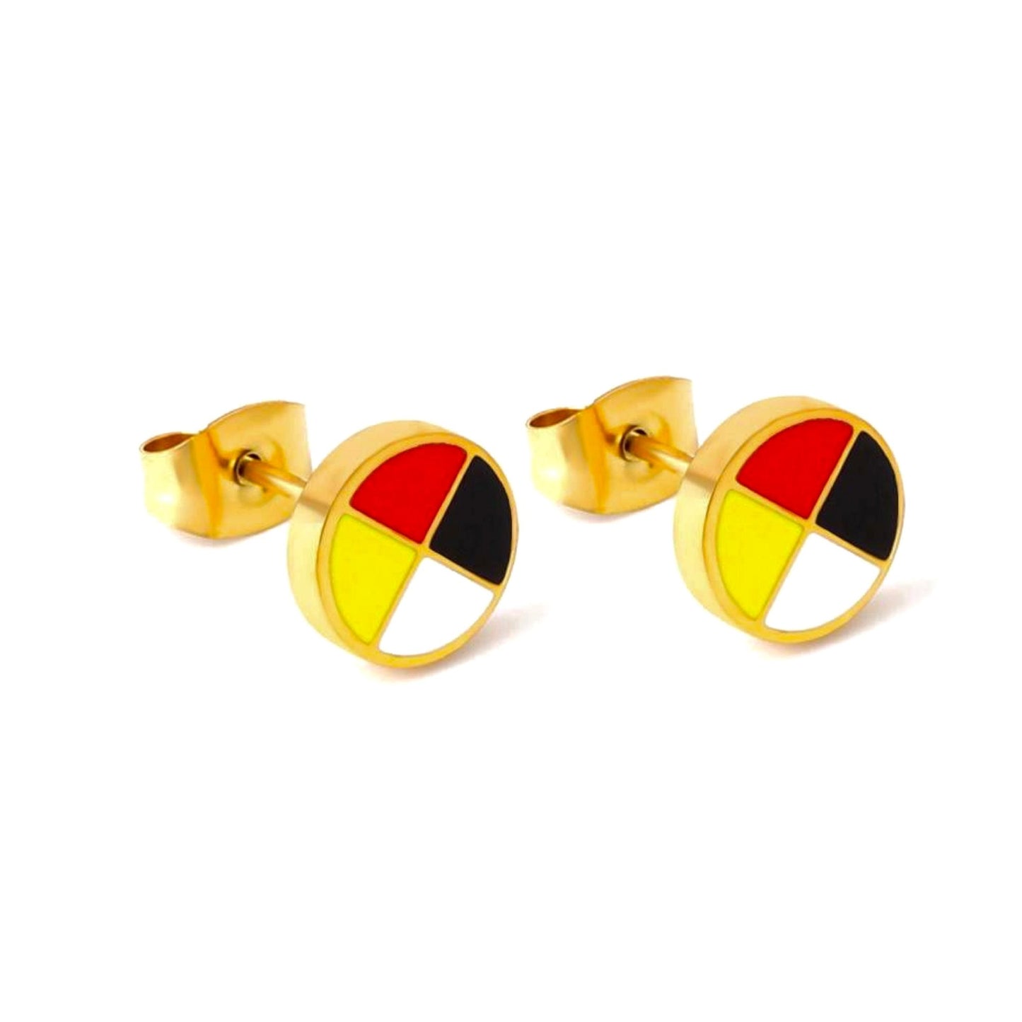 Medicine Wheel 18k Gold Plated Unisex Jewelry - Nikikw Designs