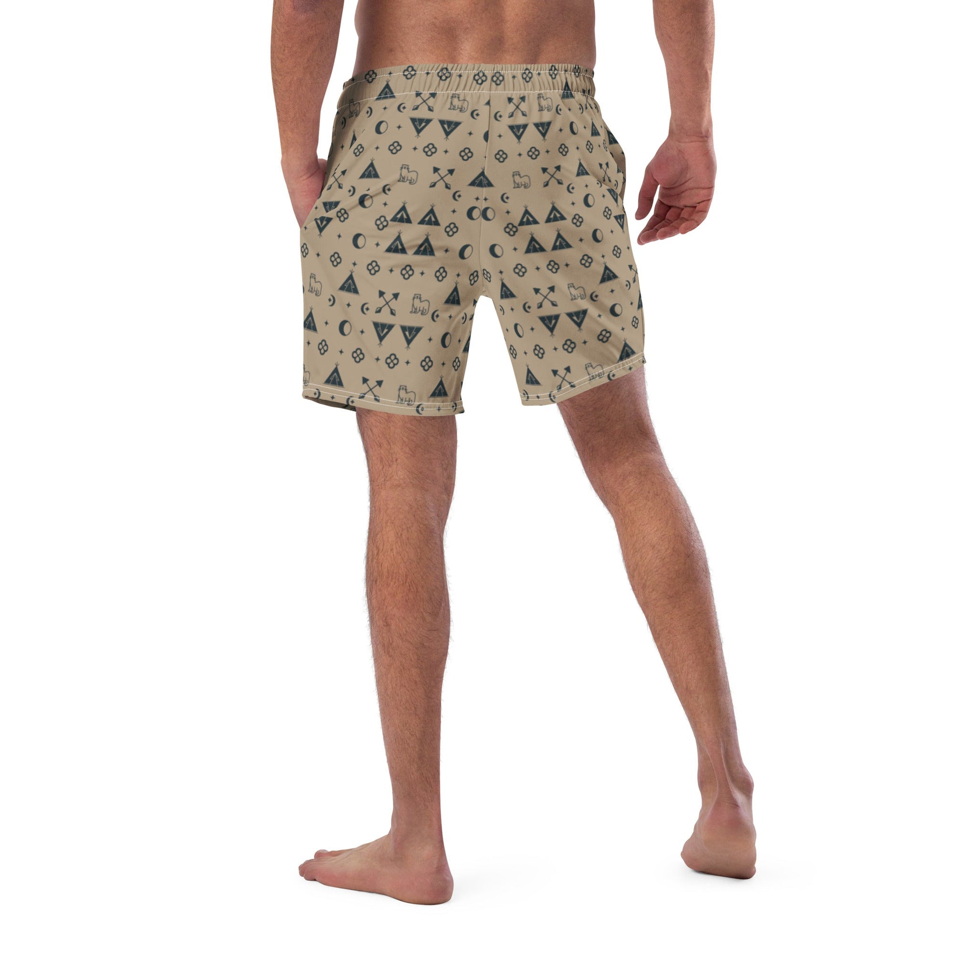 Men's swim trunks Boujee Native Recycled Material - Nikikw Designs
