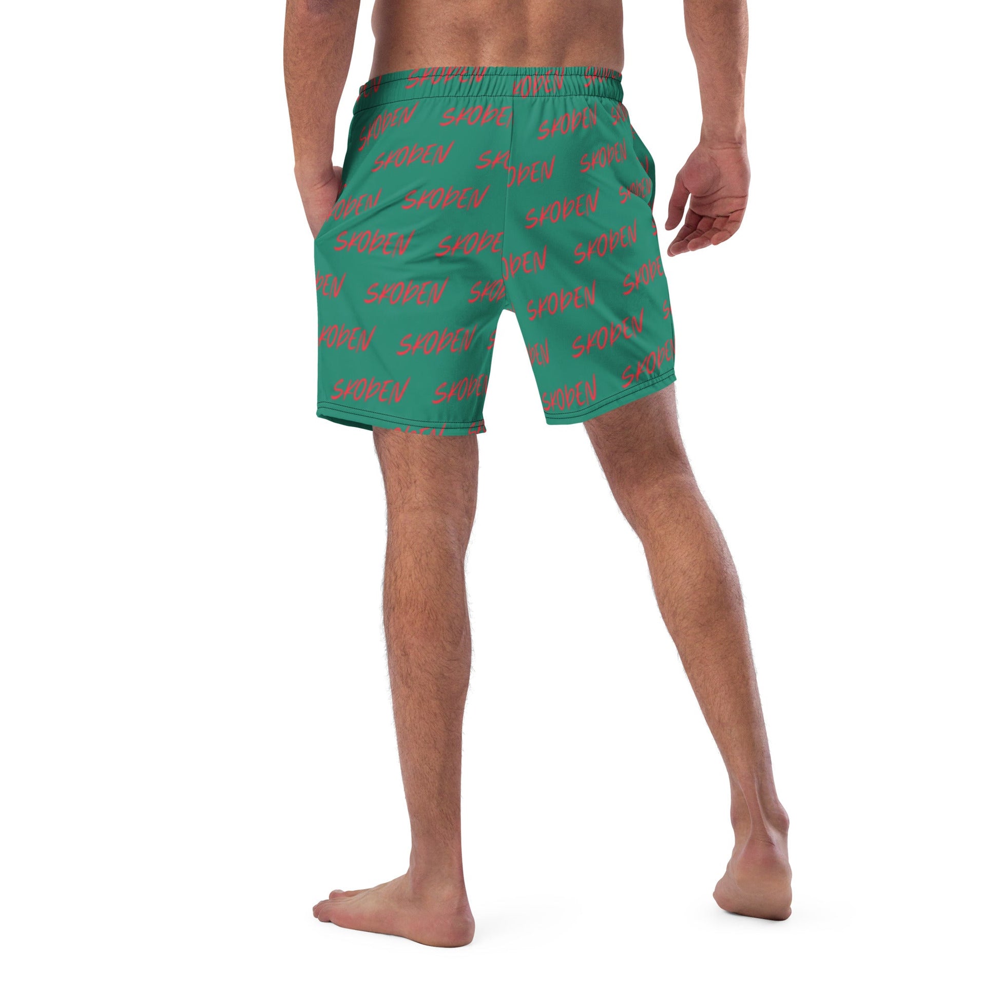 Men's swim trunks Men's swim trunks Native Recycled Material Skoden Green - Nikikw Designs
