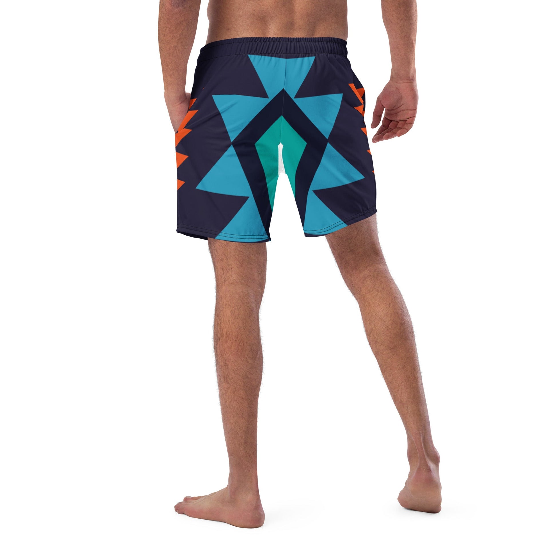 Men's swim trunks Native Recycled Material - Nikikw Designs