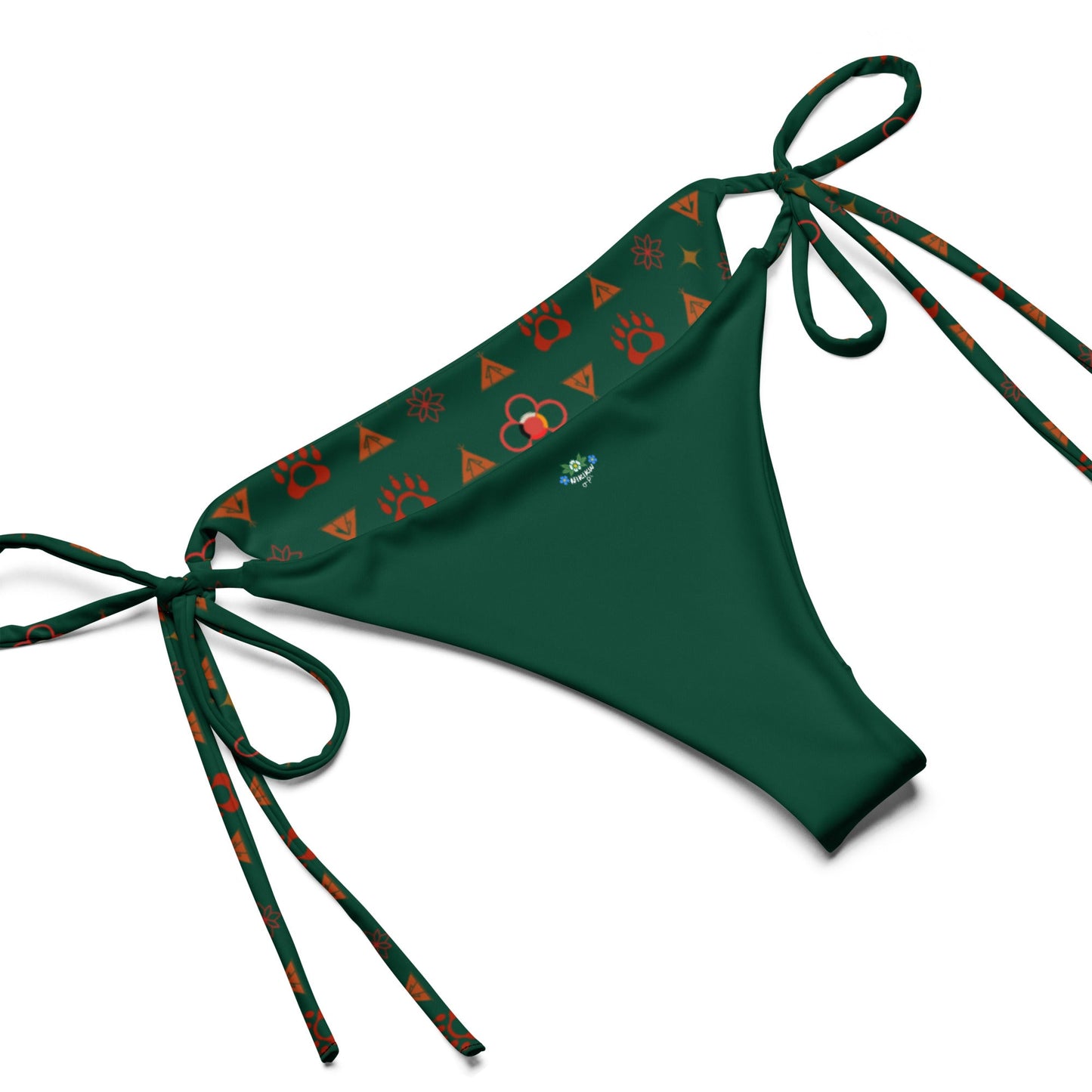 Native Bear print recycled string bikini - Nikikw Designs