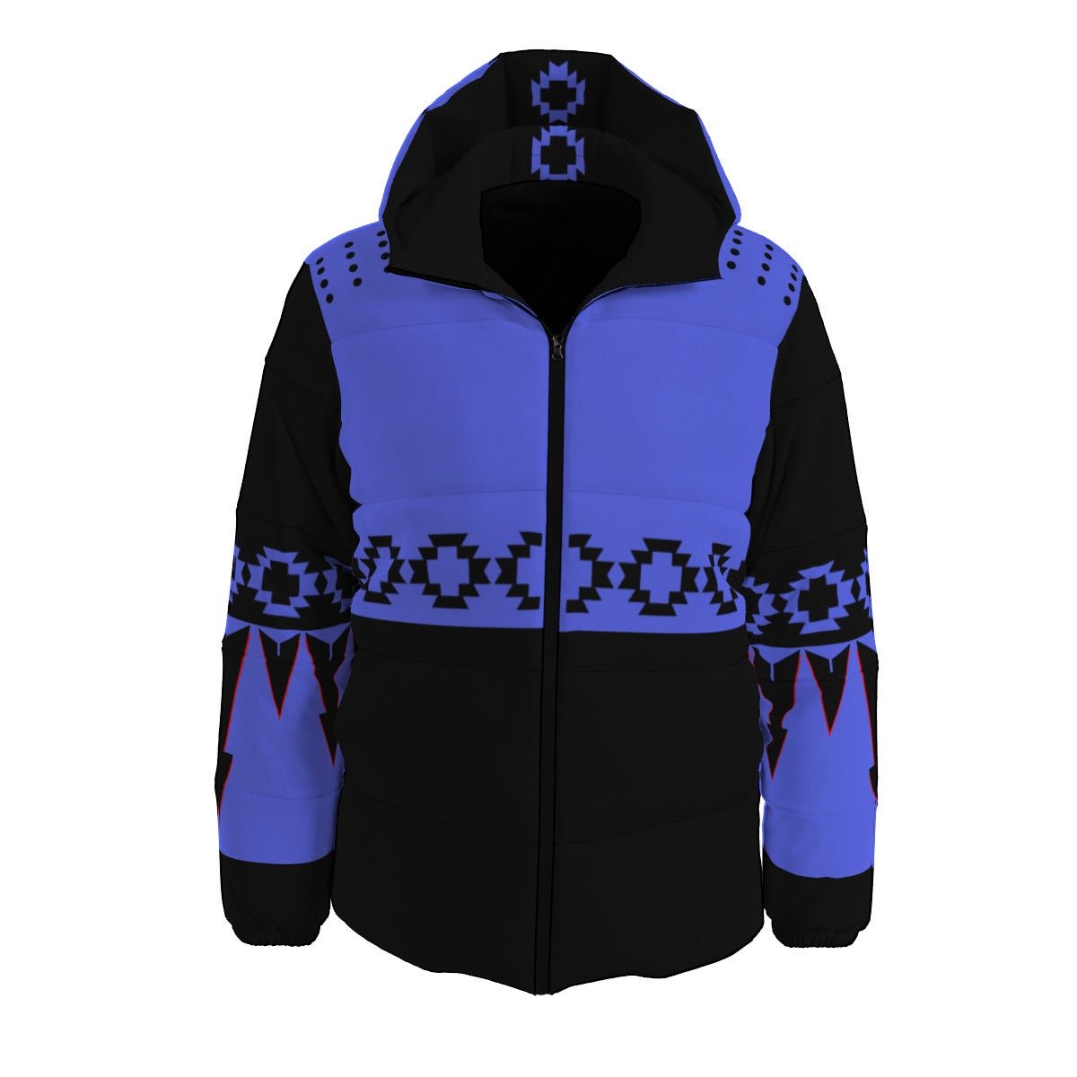 Native Bear Print Unisex Down Jacket - Nikikw Designs