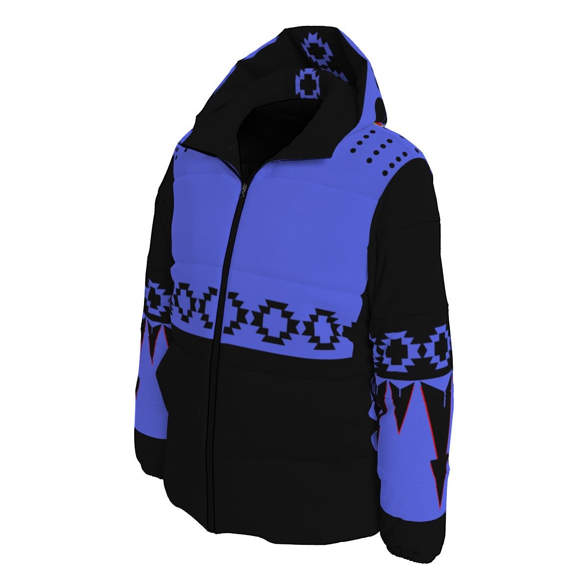 Native Bear Print Unisex Down Jacket - Nikikw Designs