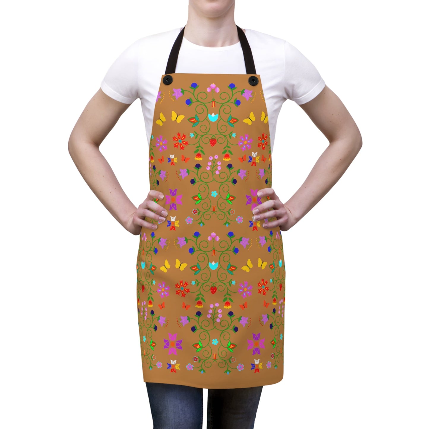 Native Floral Apron - Nikikw Designs