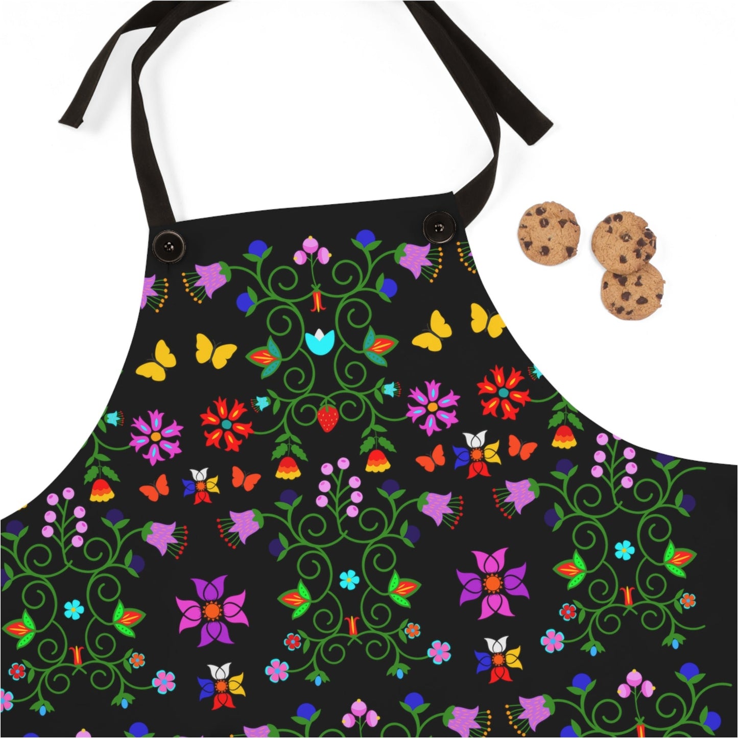 Native Floral Apron - Nikikw Designs