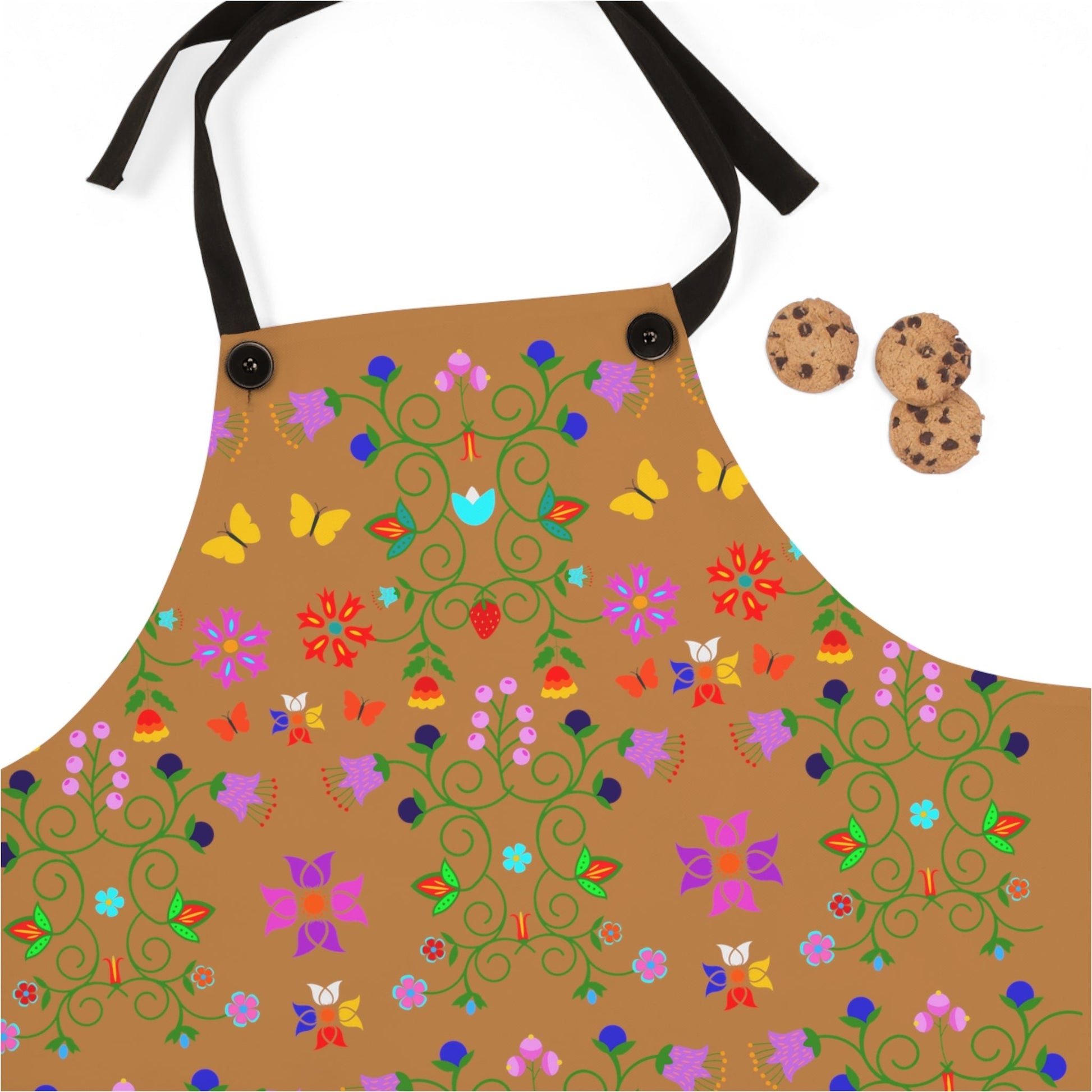 Native Floral Apron - Nikikw Designs