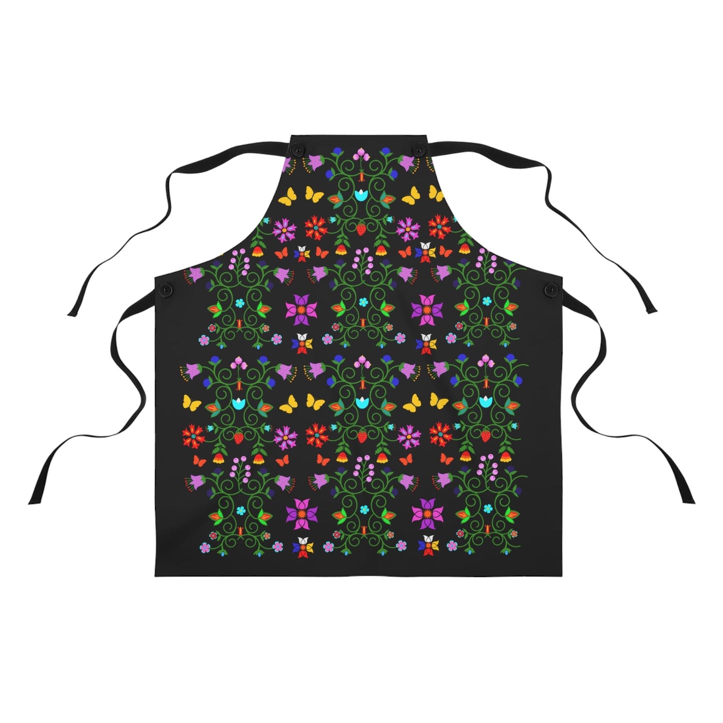 Native Floral Apron - Nikikw Designs