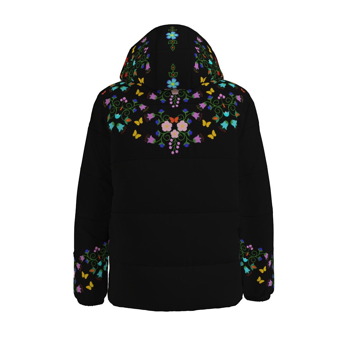 Native Floral Duck Down Jacket - Nikikw Designs