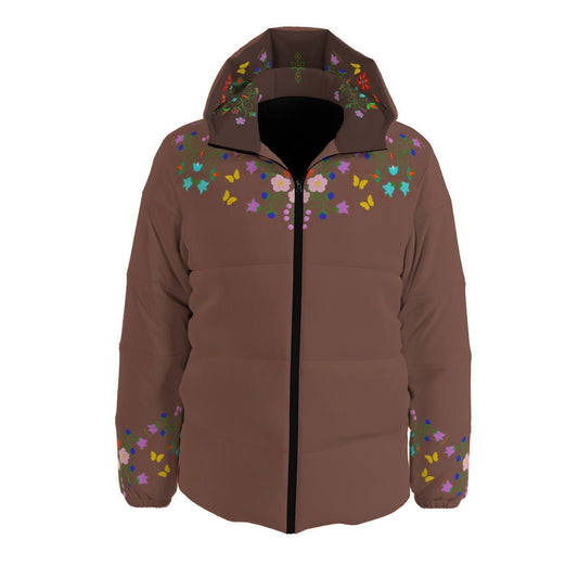 Native Floral Duck Down Jacket - Nikikw Designs
