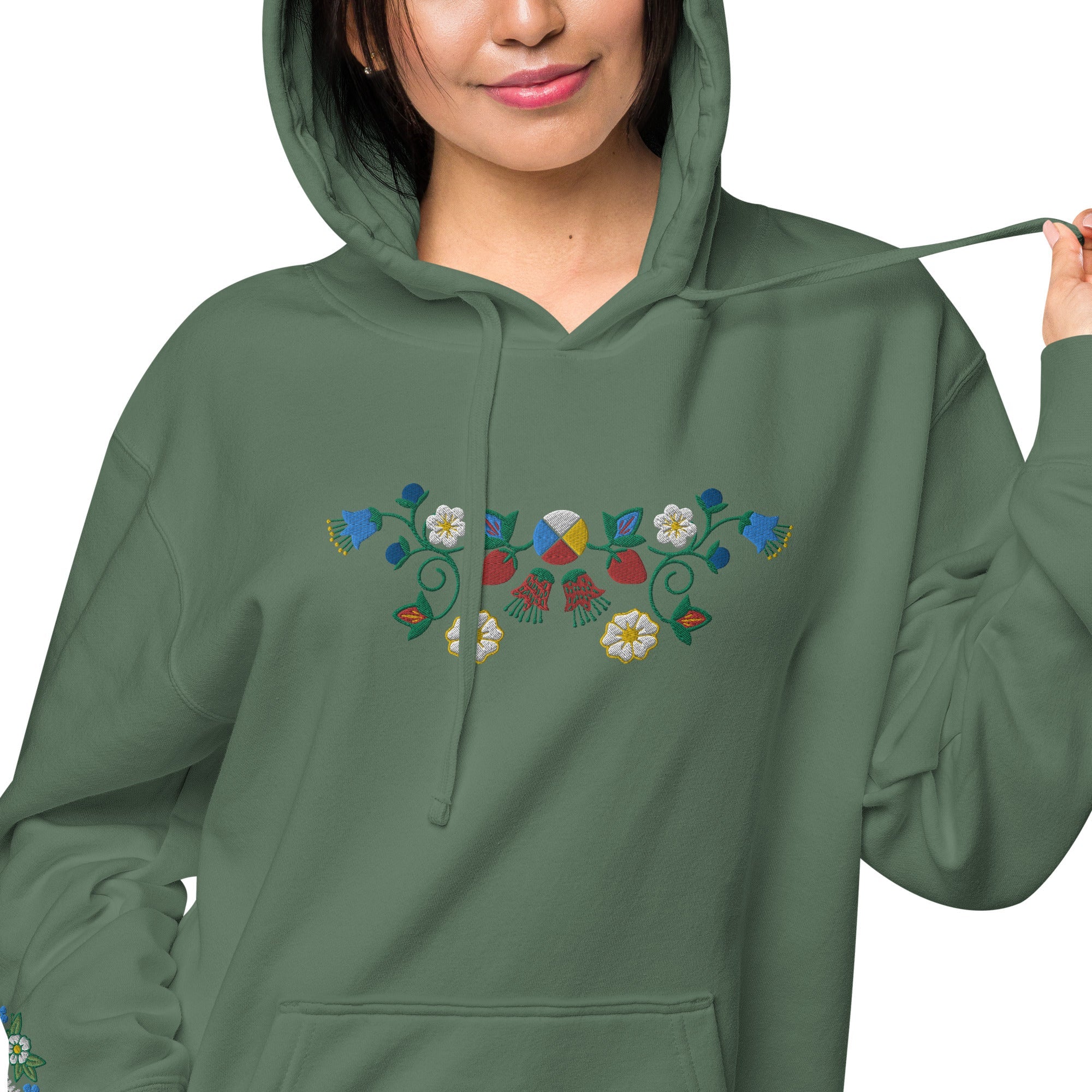 Floral on sale embroidered hoodie