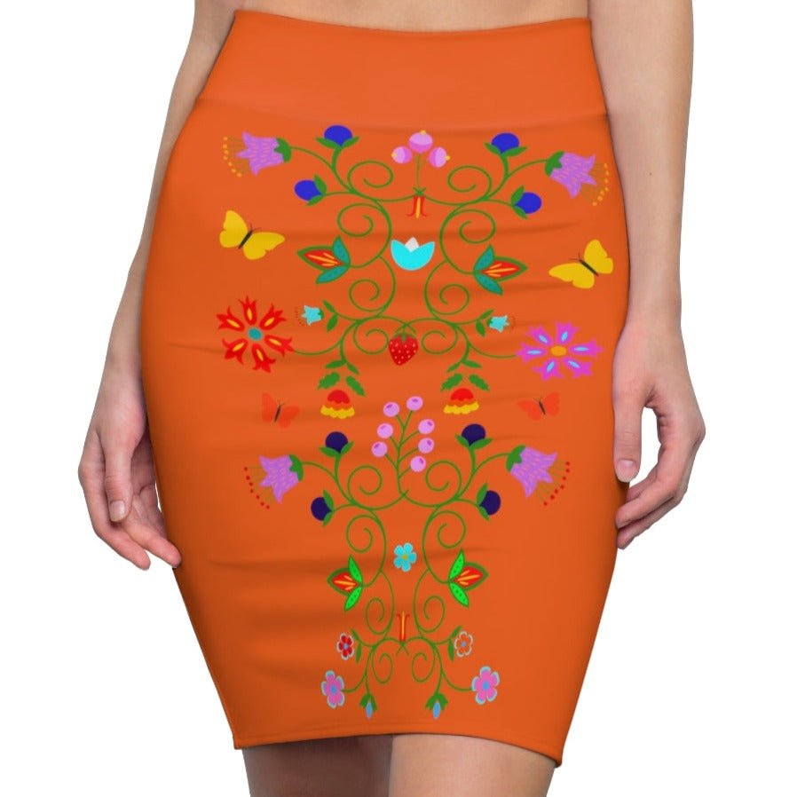 Native floral Pencil Skirt - Nikikw Designs