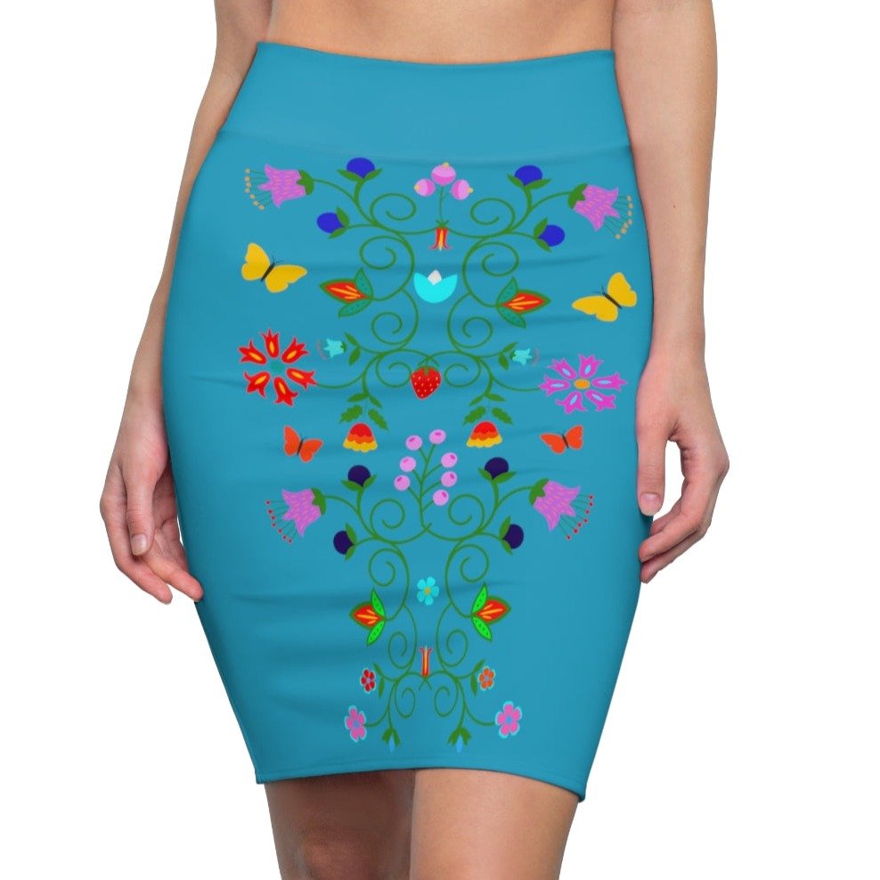 Native floral Pencil Skirt - Nikikw Designs