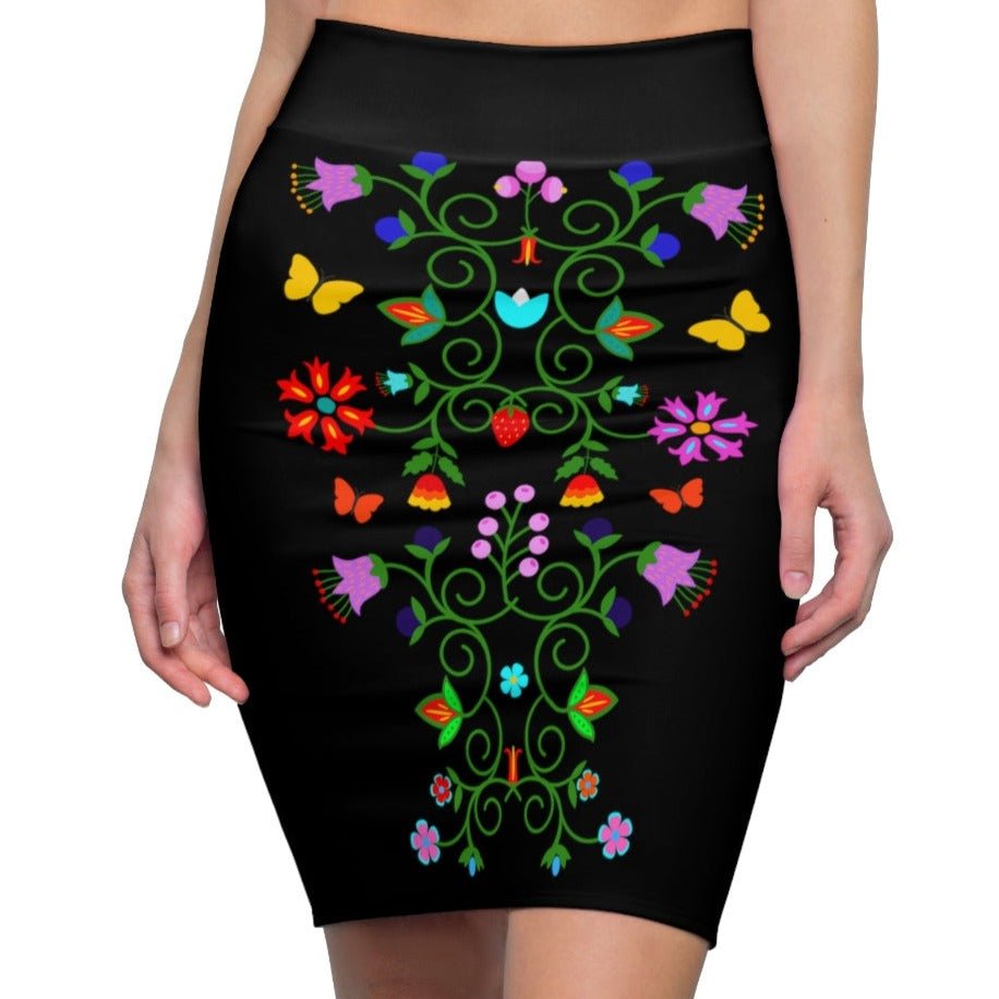 Native floral Pencil Skirt - Nikikw Designs