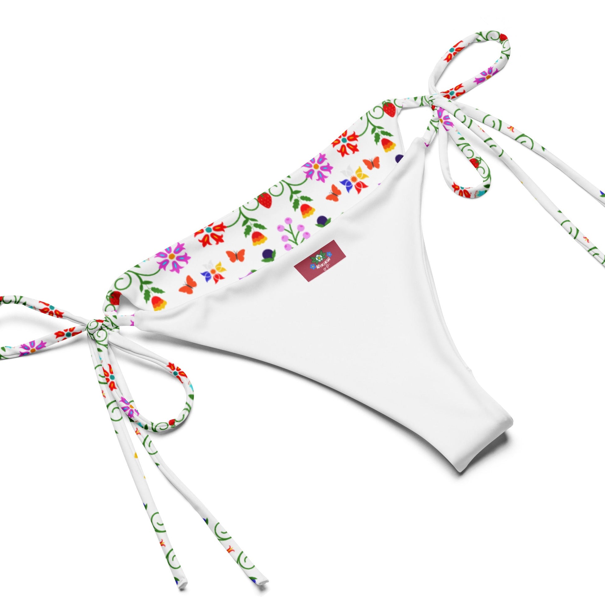 Native Floral print recycled string bikini - Nikikw Designs