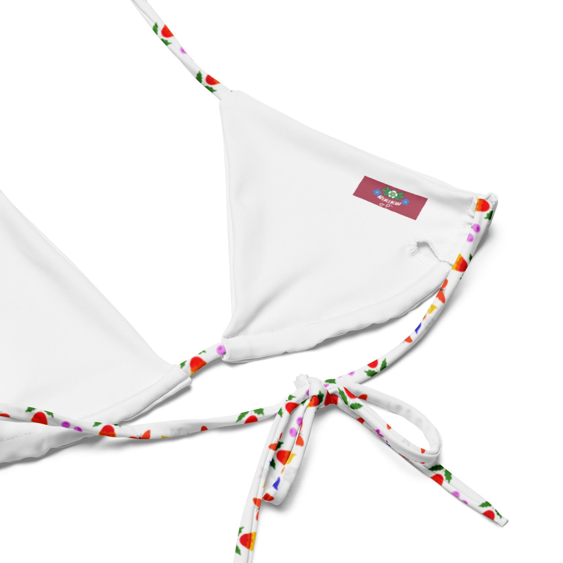 Native Floral print recycled string bikini - Nikikw Designs