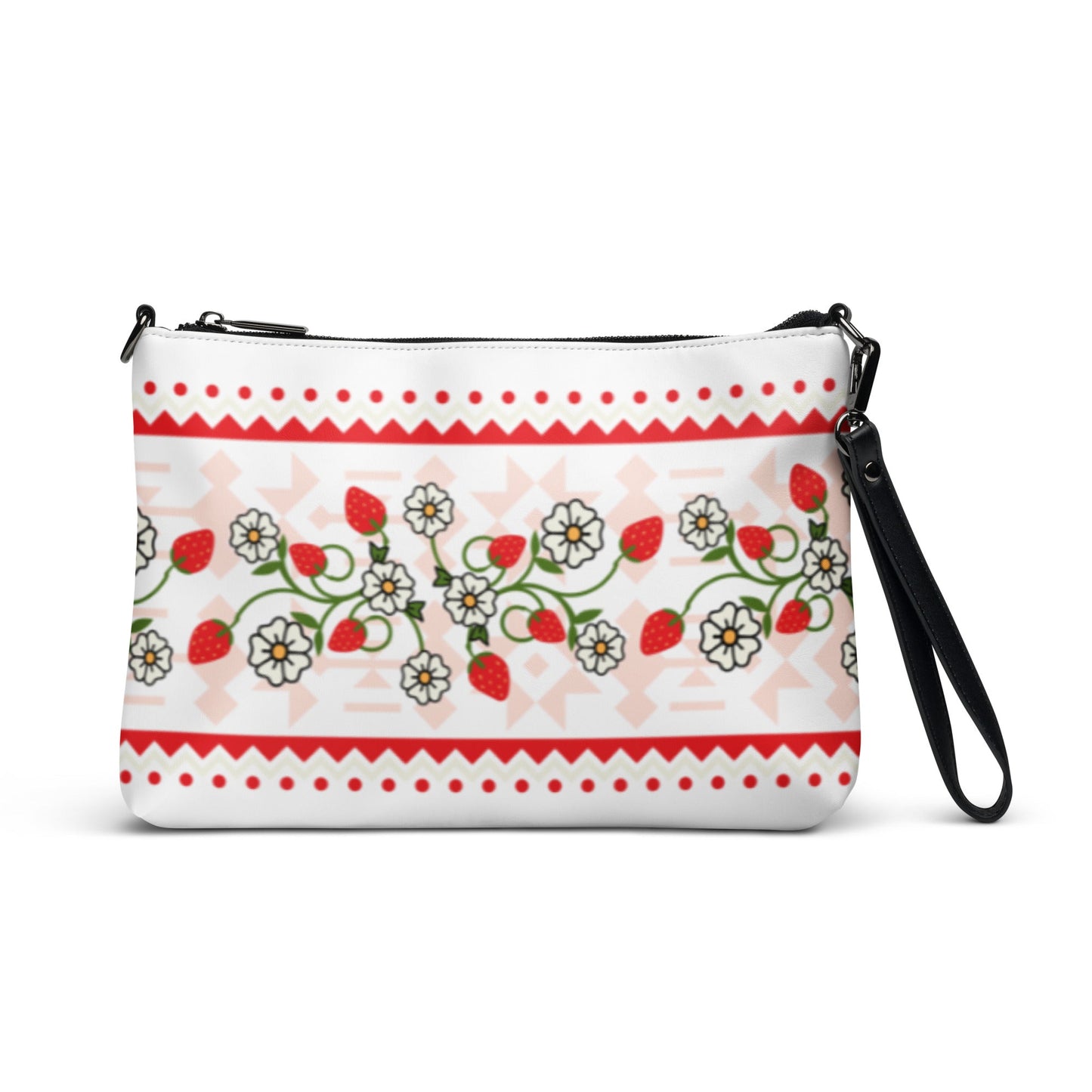 Native Floral Purse Strawberry Crossbody bag - Nikikw Designs