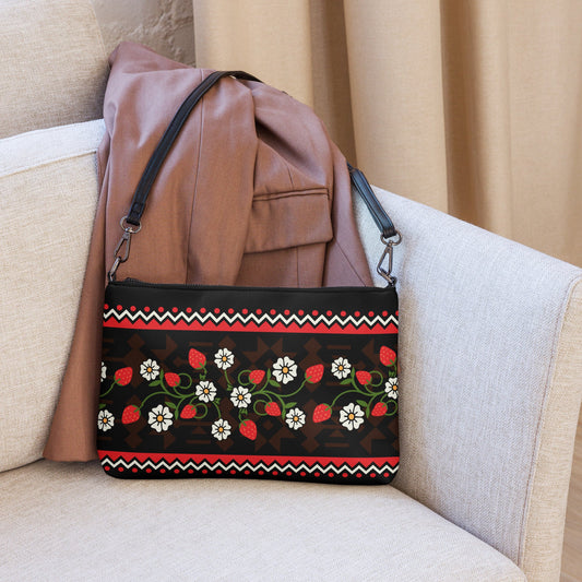 Native Floral Purse Strawberry’s Crossbody bag - Nikikw Designs