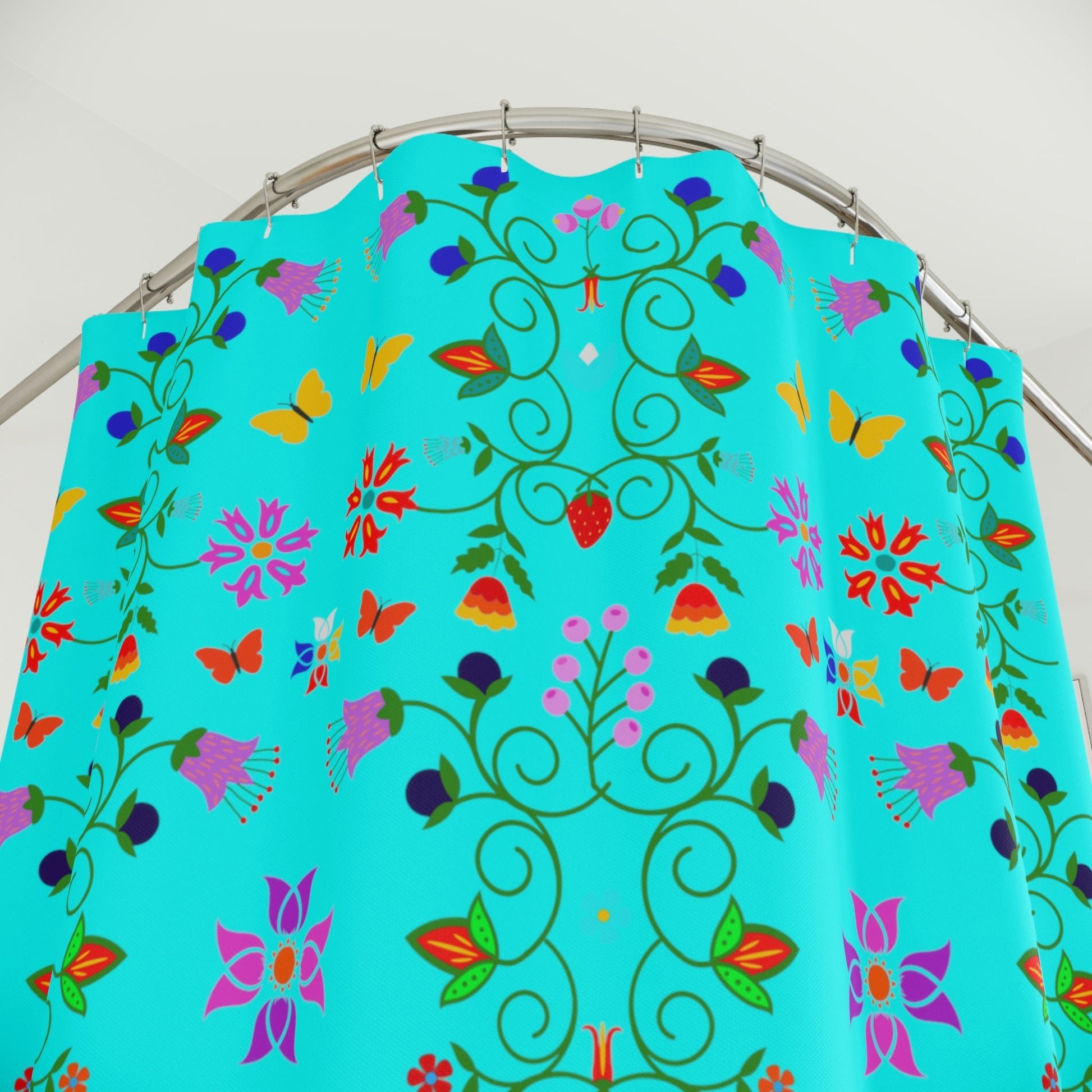 Native Floral Shower Curtain - Nikikw Designs