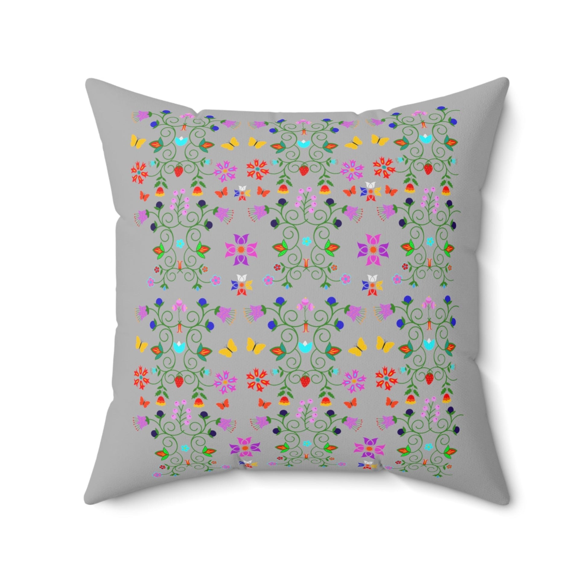 Native Floral Square Pillow - Nikikw Designs