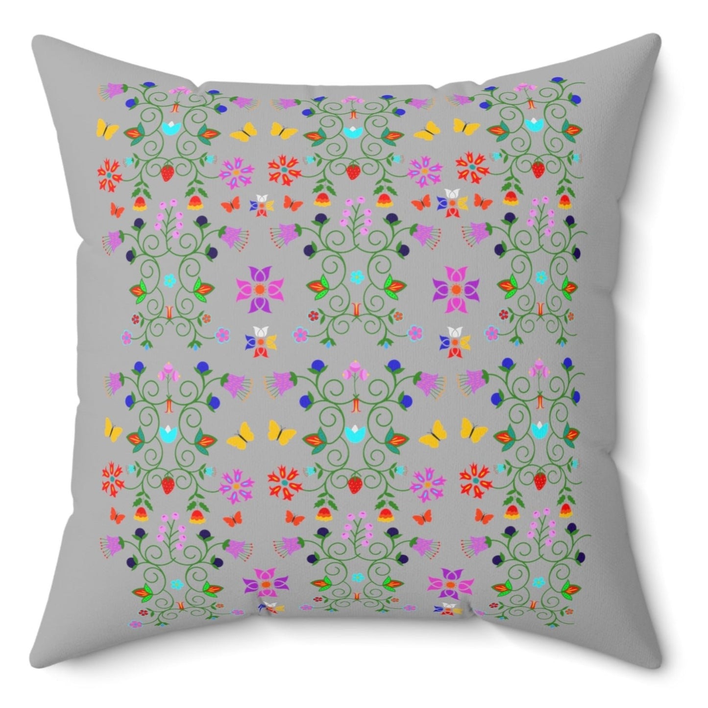 Native Floral Square Pillow - Nikikw Designs