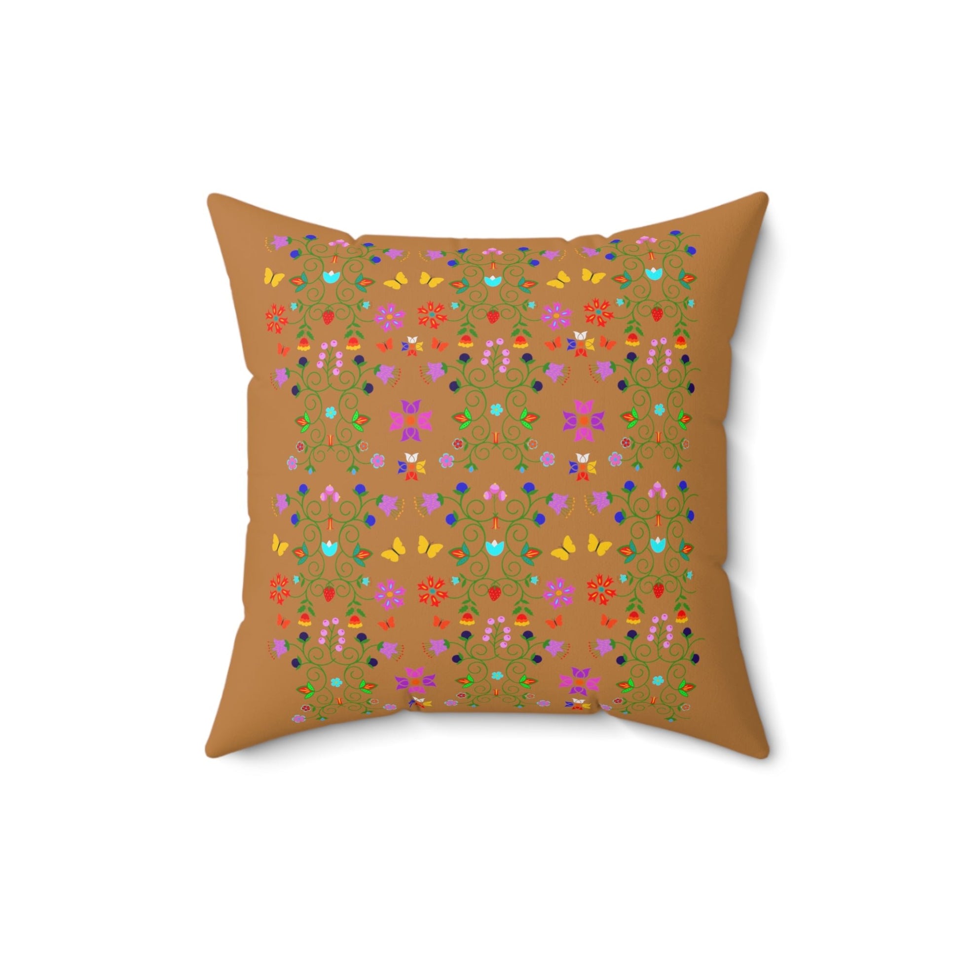 Native Floral Square Pillow - Nikikw Designs