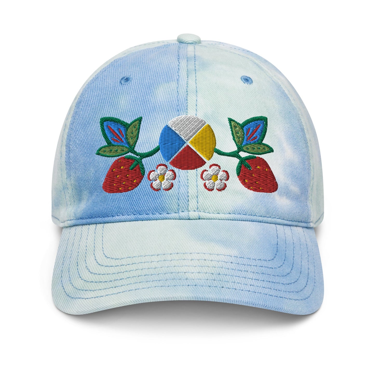 Native Floral Tie dye hat - Nikikw Designs