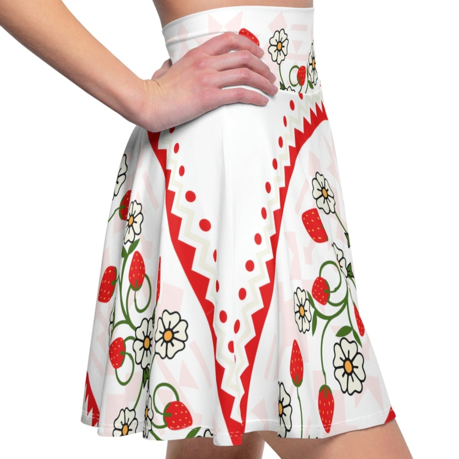 Native Floral Women's Skater Skirt - Nikikw Designs
