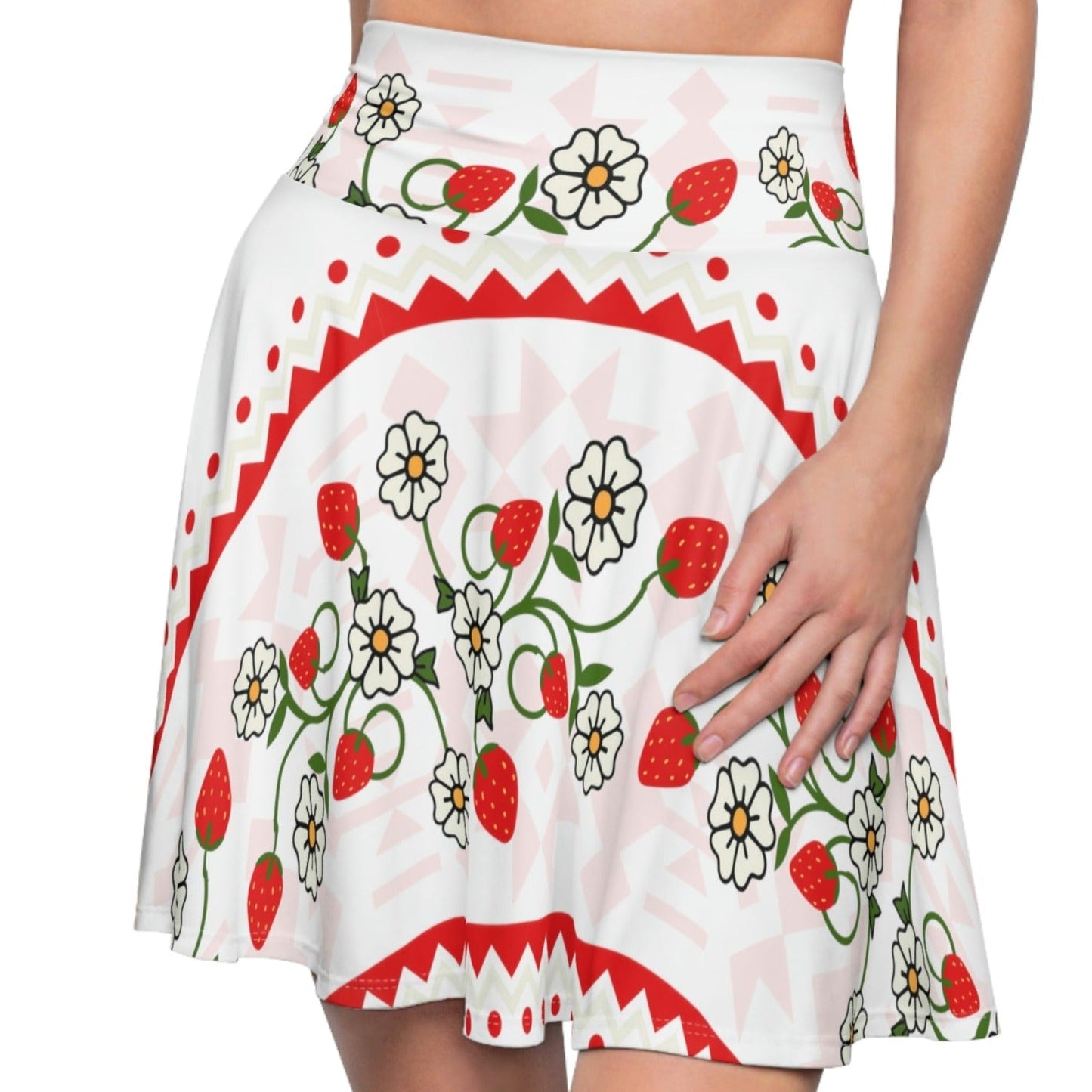 Native Floral Women's Skater Skirt - Nikikw Designs