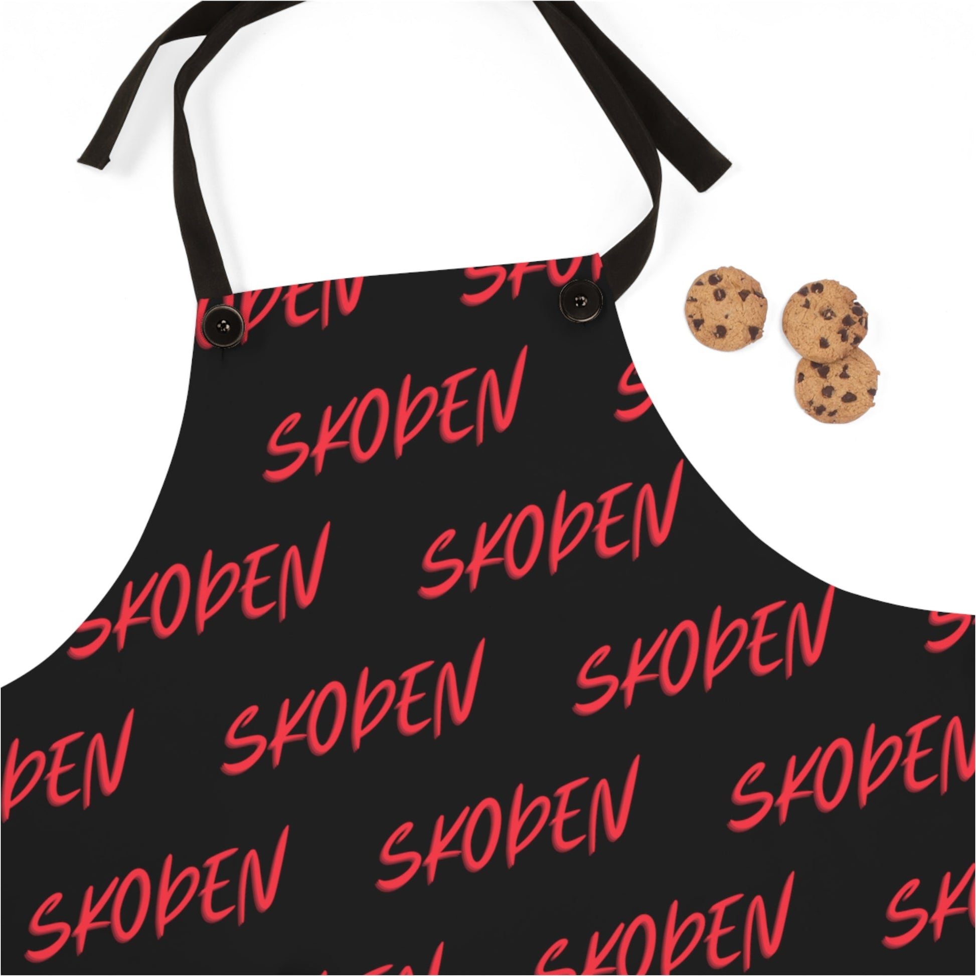 Native Indigenous Designed Apron Skoden Black - Nikikw Designs