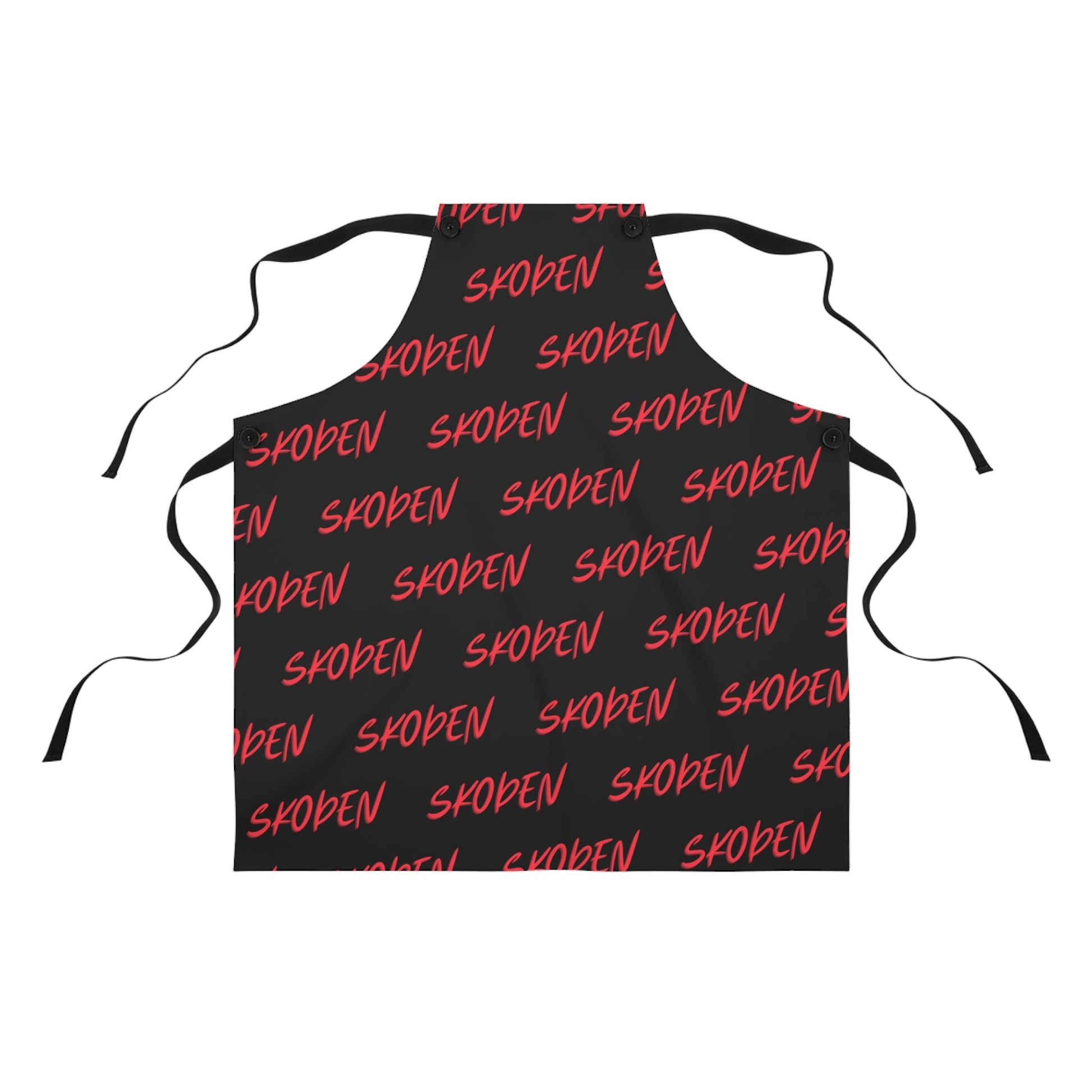 Native Indigenous Designed Apron Skoden Black - Nikikw Designs