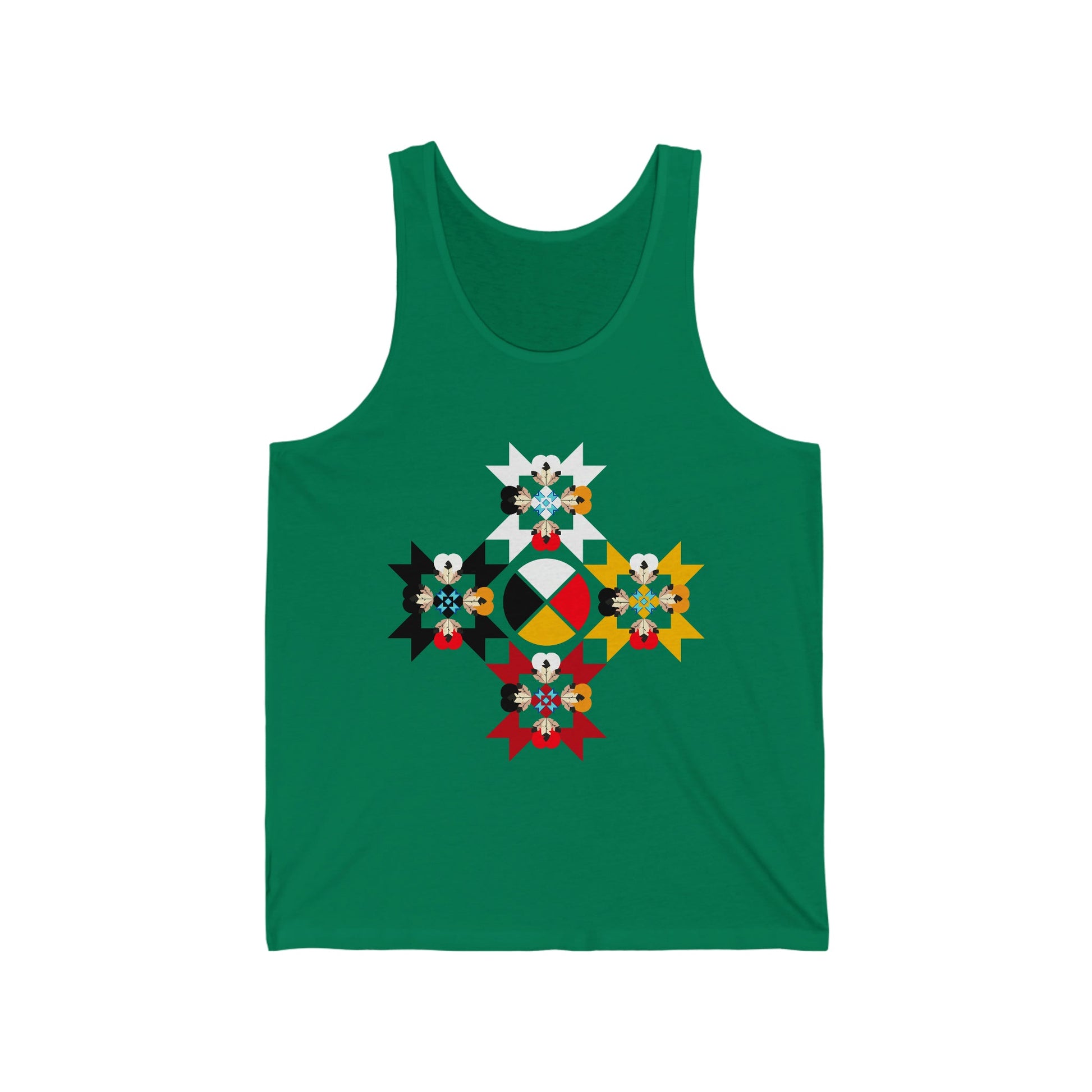 Native Medicine Wheel Jersey Tank - Nikikw Designs