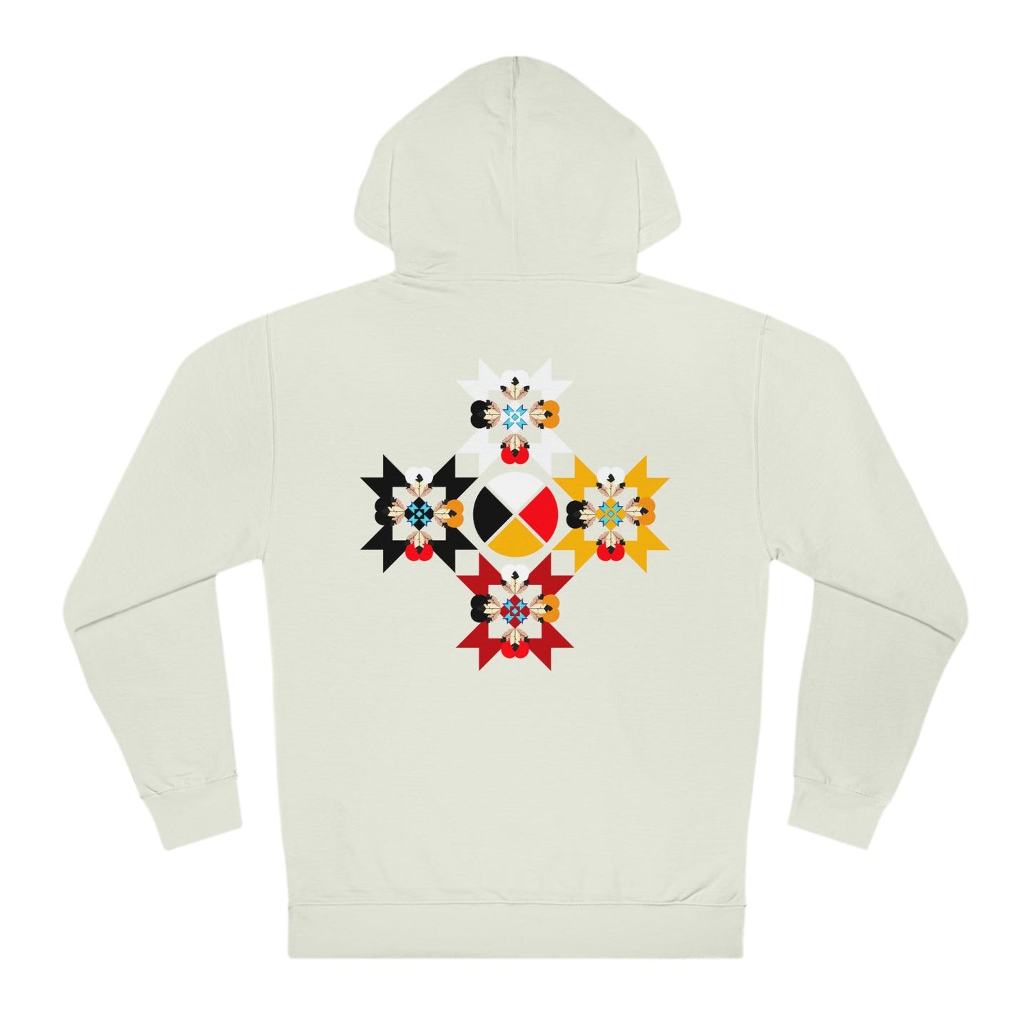 Native Medicine Wheel Unisex Hooded Sweatshirt - Nikikw Designs