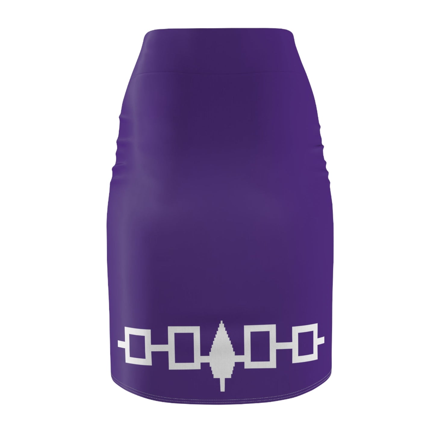 Native Women's Pencil Skirt Purple - Nikikw Designs